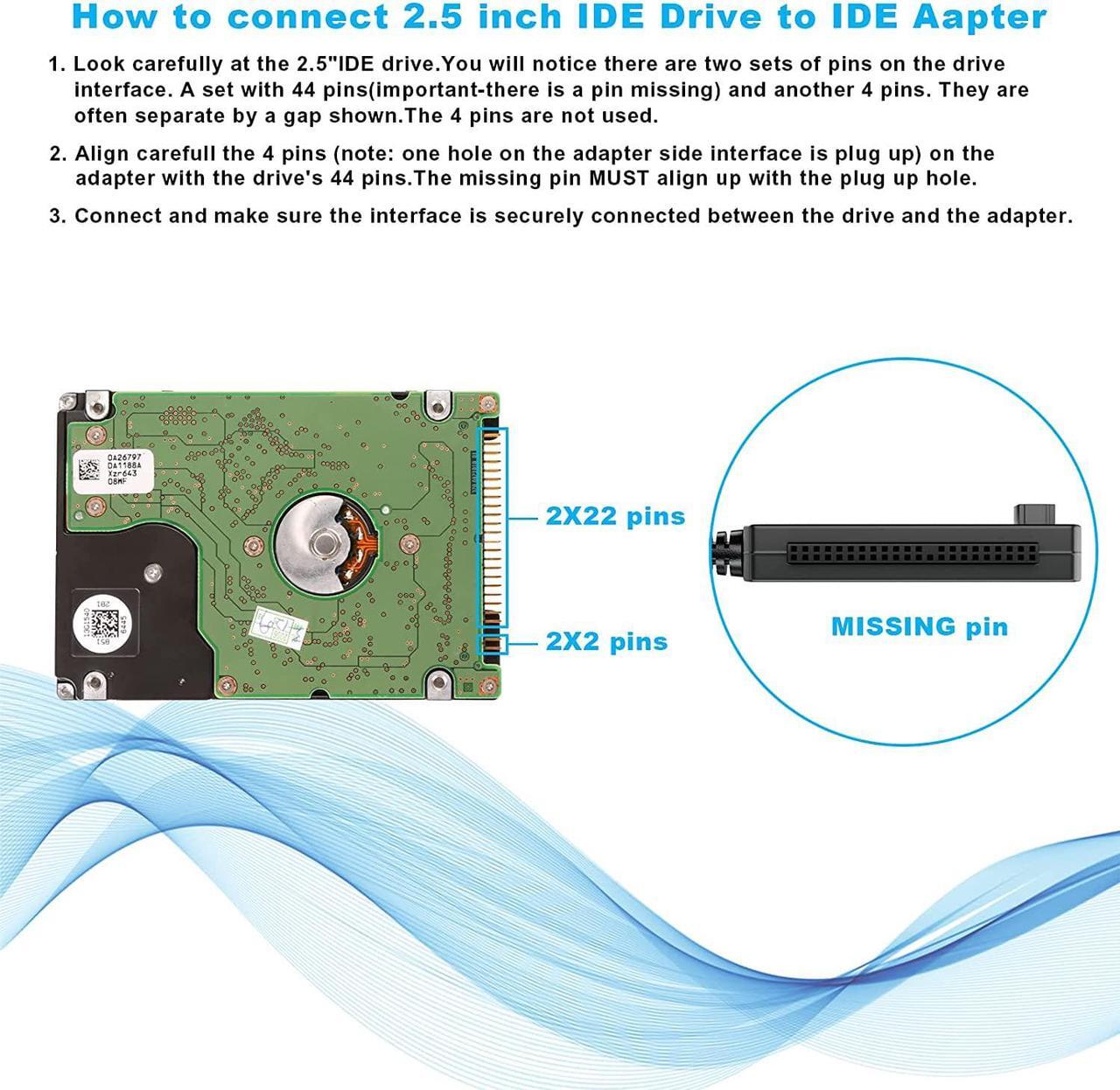 Alt view image 4 of 7 - ? SATA/PATA/IDE Drive to USB 2.0 Adapter Converter Cable for Hard Drive Disk HDD 2.5 3.5 Compatible with USB 1.1/2.0/3.0 with External AC Power Adapter Included
