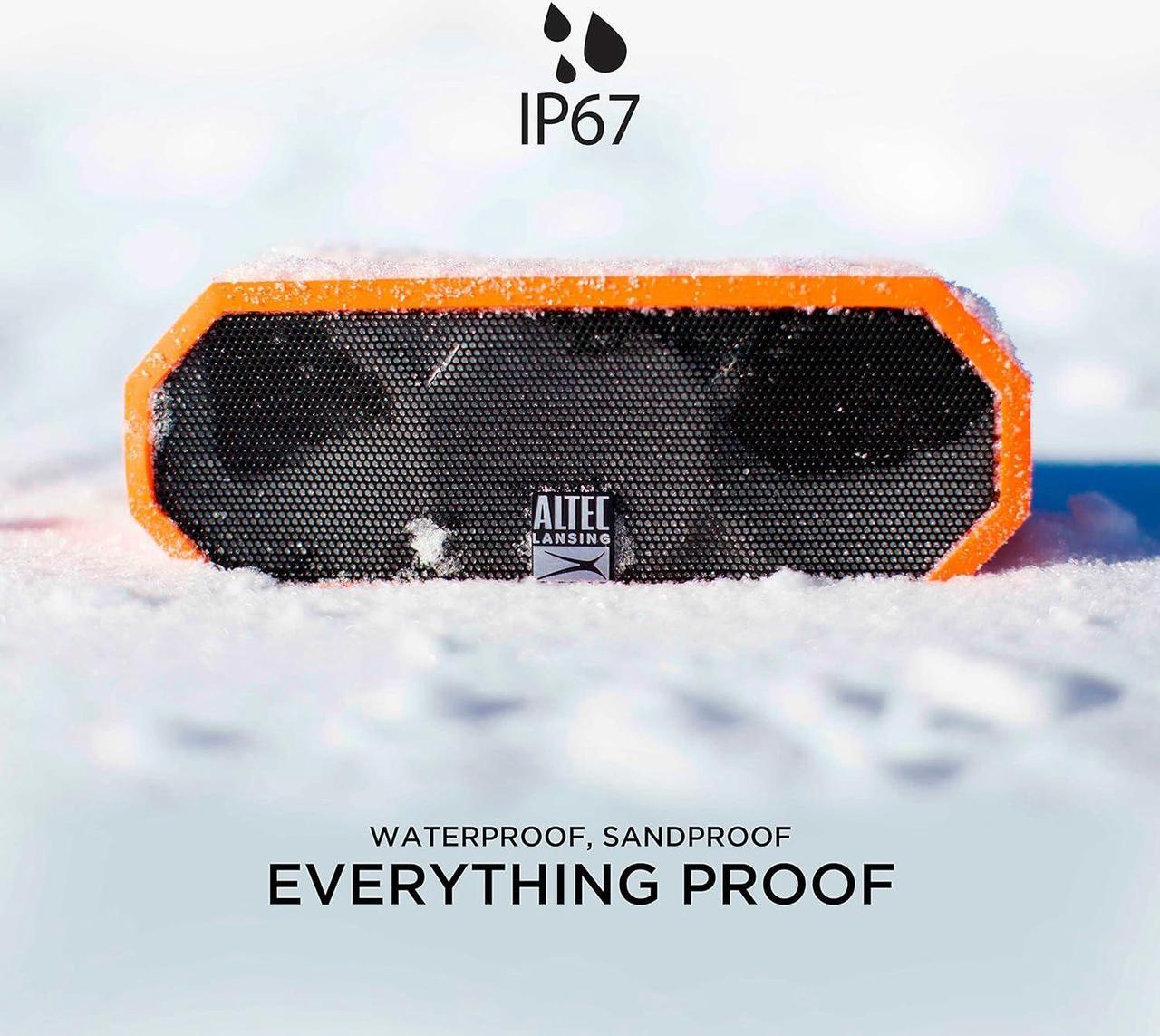 Alt view image 5 of 7 - Altec Lansing Jacket H2O 2 - Waterproof Bluetooth Speaker with 3.5mm Aux Port, IP67 Certified & Floats in Water, Compact & Portable Speaker for Travel & Outdoor Use, 8 Hour Playtime, Black