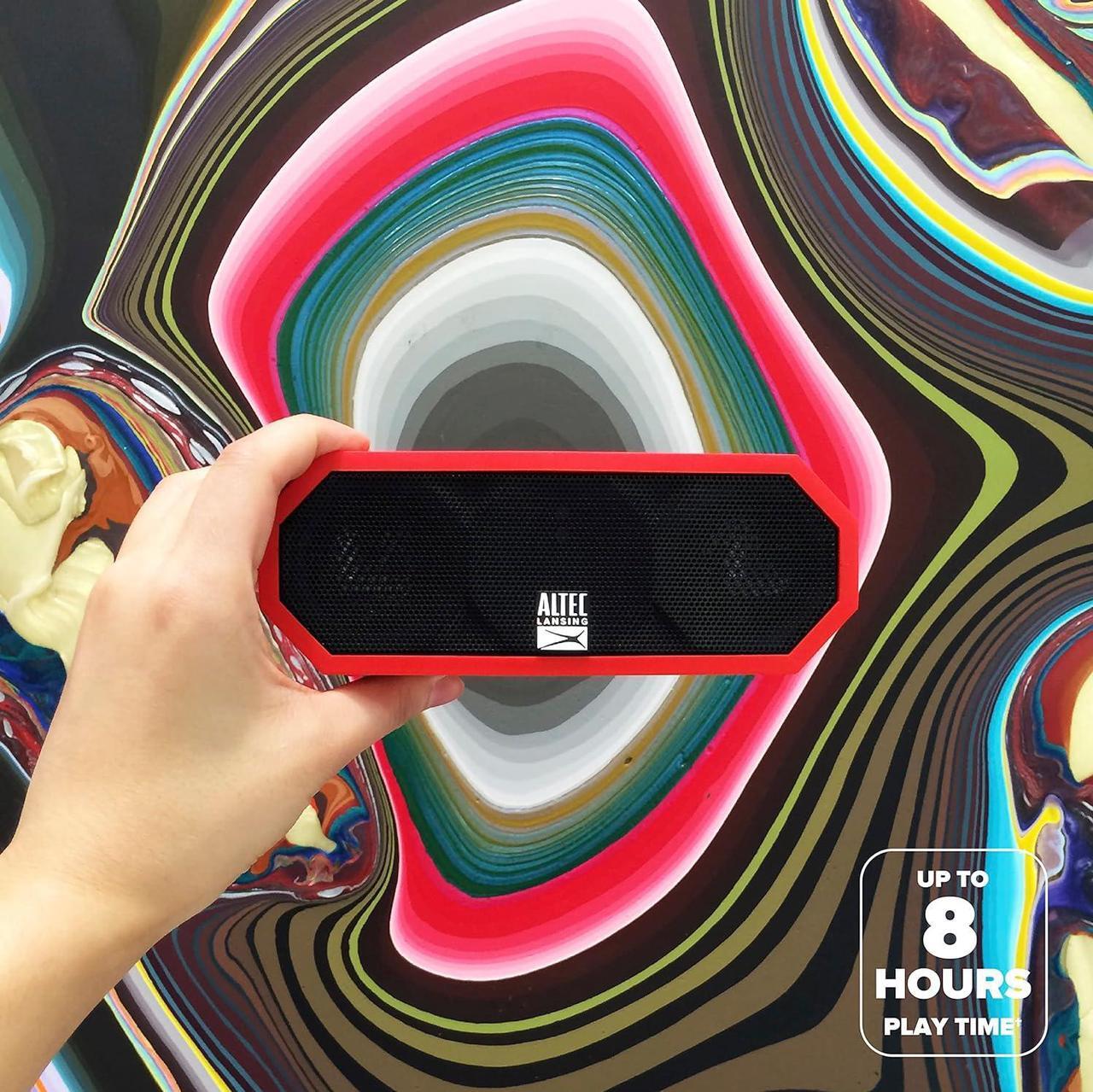 Alt view image 7 of 7 - Altec Lansing Jacket H2O 2 - Waterproof Bluetooth Speaker with 3.5mm Aux Port, IP67 Certified & Floats in Water, Compact & Portable Speaker for Travel & Outdoor Use, 8 Hour Playtime, Black