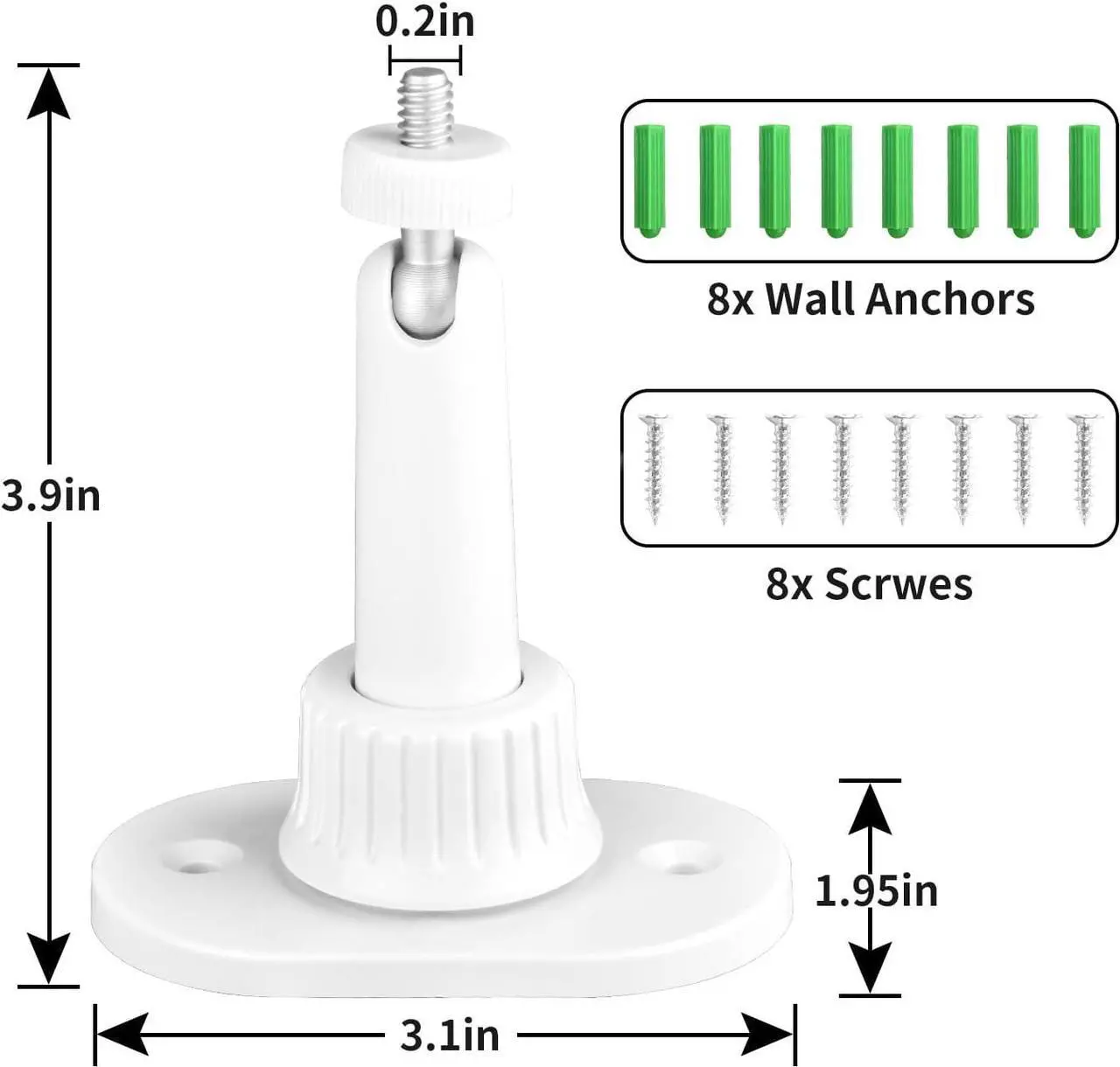 Alt view image 5 of 7 - 4pack Adhesive Wall Mount Compatible with Ring Stick Up Cam Wired/Battery and Ring Indoor Cam HD Security Camera,360 Degree Adjustable Mounting BracketCamera not Included