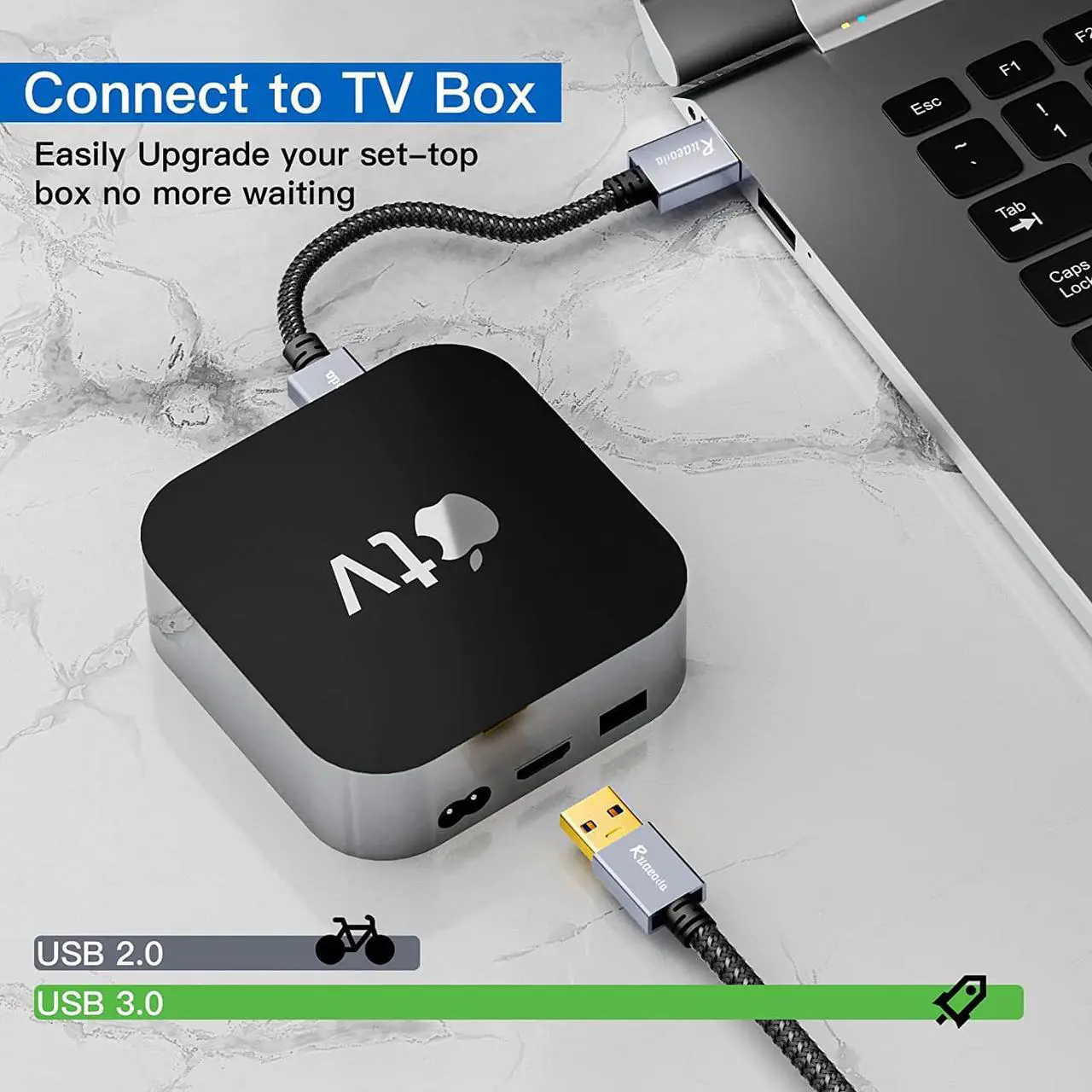Alt view image 3 of 6 - USB to USB Cable 3 ft USB 3.0 Male to Male Type A to A Double Sided USB Cord for Data Transfer Hard Drive Laptop DVD TV USB Hub and More