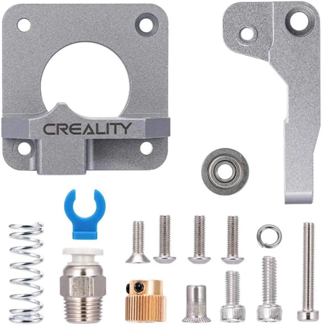 Alt view image 2 of 6 - Creality Official Ender 3 Extruder Upgrade Metal MK8 Bowden Extruder Drive Feeder 3D Printer Parts for Ender-3 V2/Ender-3 Pro/Ender-3 Max CR-10/10S Gray Aluminum 1.75mm Filament 3D Printer Extruder