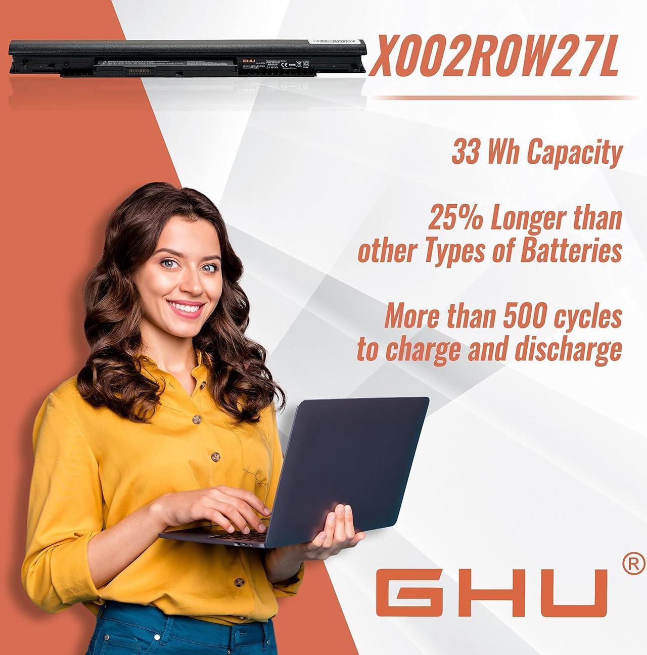 Alt view image 5 of 6 - GHU New Battery 33 Wh 2200mAh HS04 HS03 807957-001 807956-001 Compatible with HP Pavilion 245 g3 250 255 256 G4 Series Notebook 14.8V 807611-421 807612-831 HSTNN-LB6U TPN-C125 TPN-C126