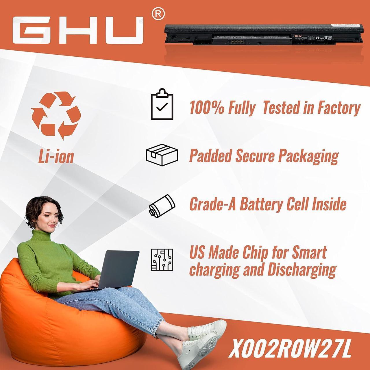 Alt view image 6 of 6 - GHU New Battery 33 Wh 2200mAh HS04 HS03 807957-001 807956-001 Compatible with HP Pavilion 245 g3 250 255 256 G4 Series Notebook 14.8V 807611-421 807612-831 HSTNN-LB6U TPN-C125 TPN-C126