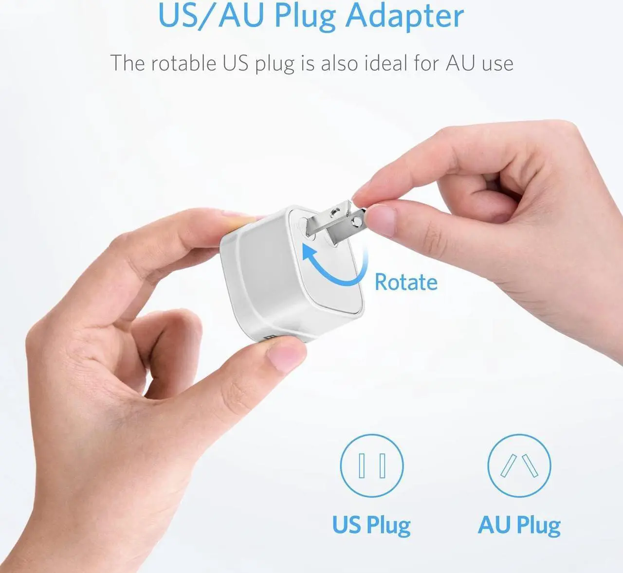 Alt view image 2 of 7 - BESTEK International Travel Adapter Power Step Down 220V to 110V Voltage Converter with QC3.0 USB Charging Port Universal Travel Plug Adapter for UK/AU/US/EU/Asia, ETL Listed White