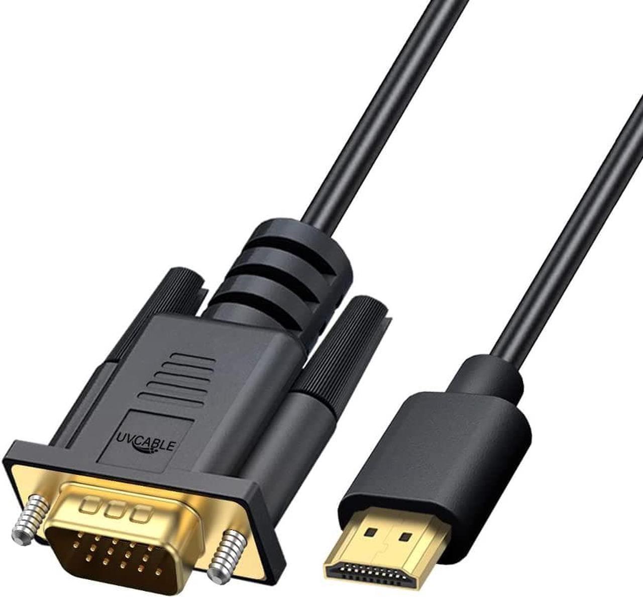 Main image of HDMI to VGA Cable Adapter Gold-Plated 6 Feet Male to MaleCord for Computer Desktop Laptop PC Monitor Projector HDTV and More (NOT Bidirectional) -1.83M