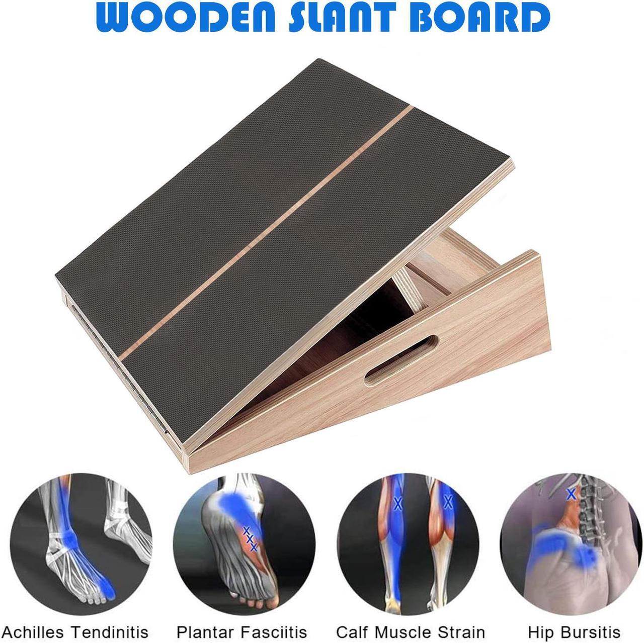 Alt view image 6 of 7 - Wood Slant Board Exercise Adjustable Incline Calf Stretch Stretcher Wedge Footrest for Squats Achilles Plantar Fasciitis