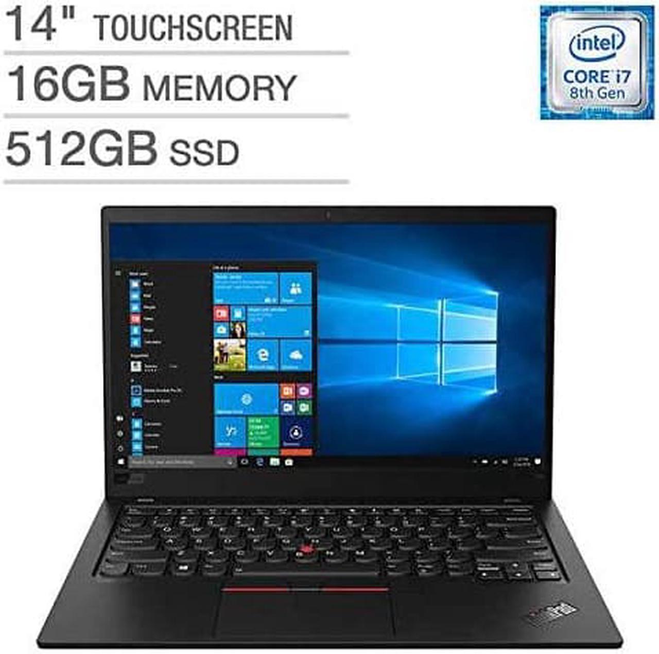 Alt view image 2 of 5 - Lenovo ThinkPad X1 Carbon (7th Gen) 14" 16GB 512GB SSD Core i7-8565U 1.8GHz Win10H, Black