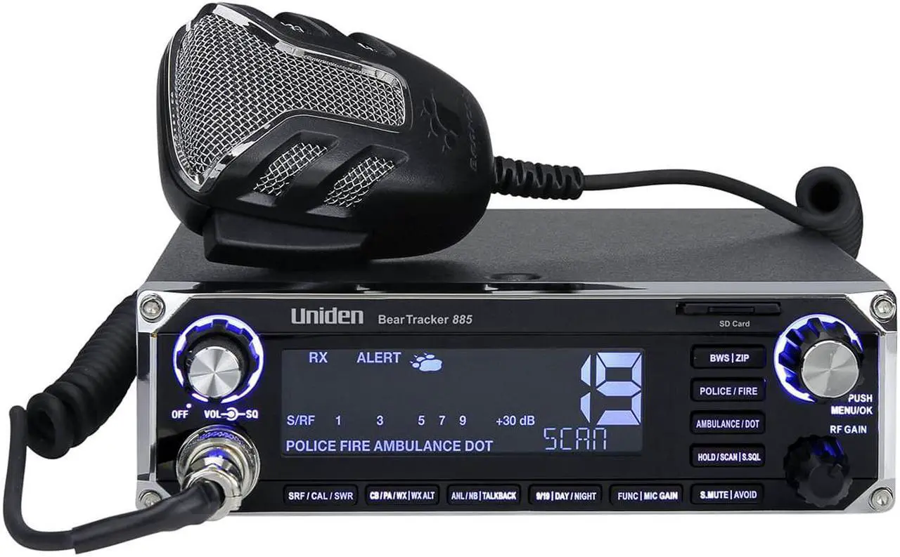 Alt view image 8 of 13 - Uniden Beartracker 885 BearTracker 885 Hybrid CB Radio/Digital Scanner