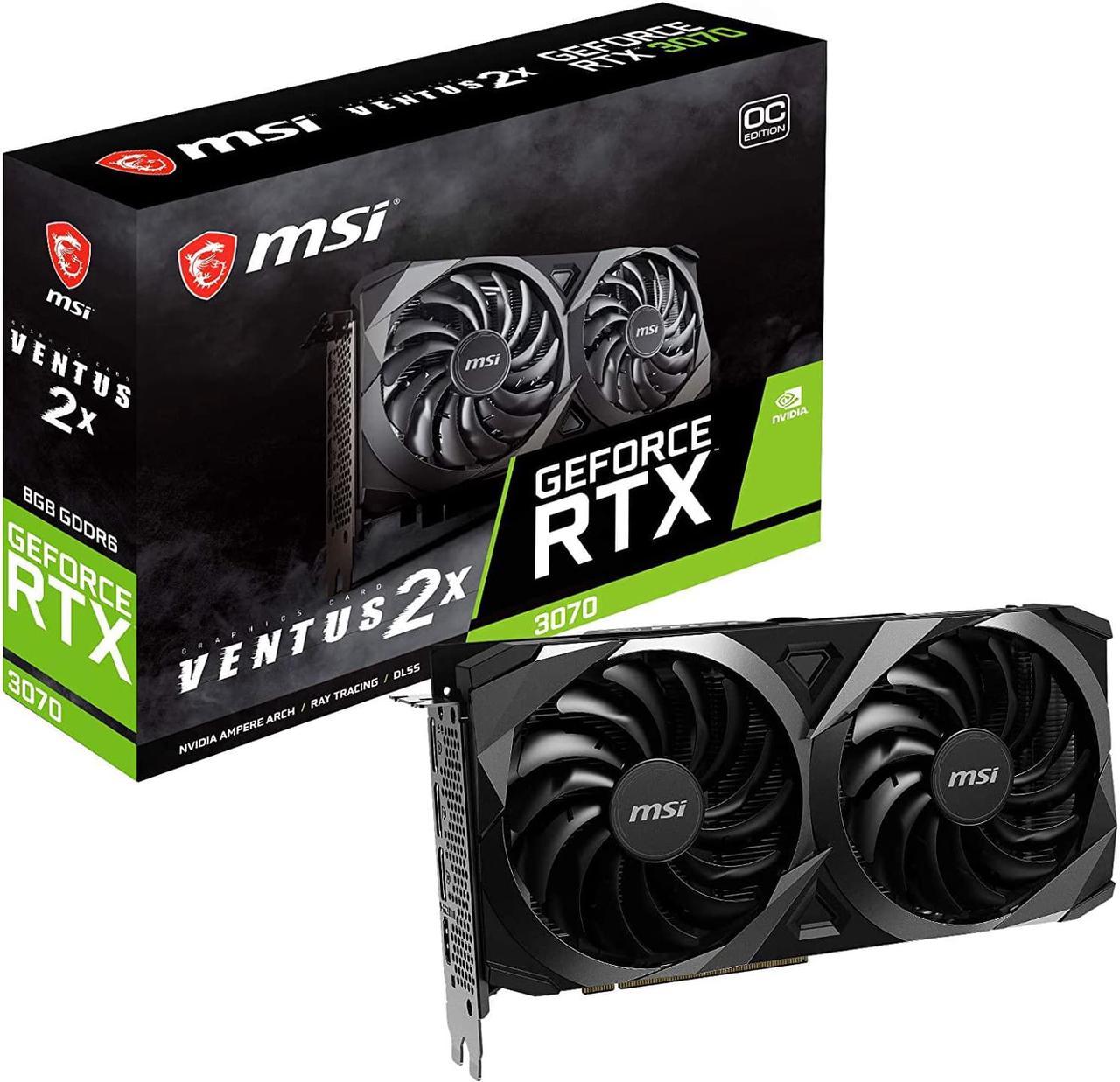 MSI Gaming RTX 3070 8GB GDRR6 Graphics Card GeForce RTX 3070 VENTUS 2X OC