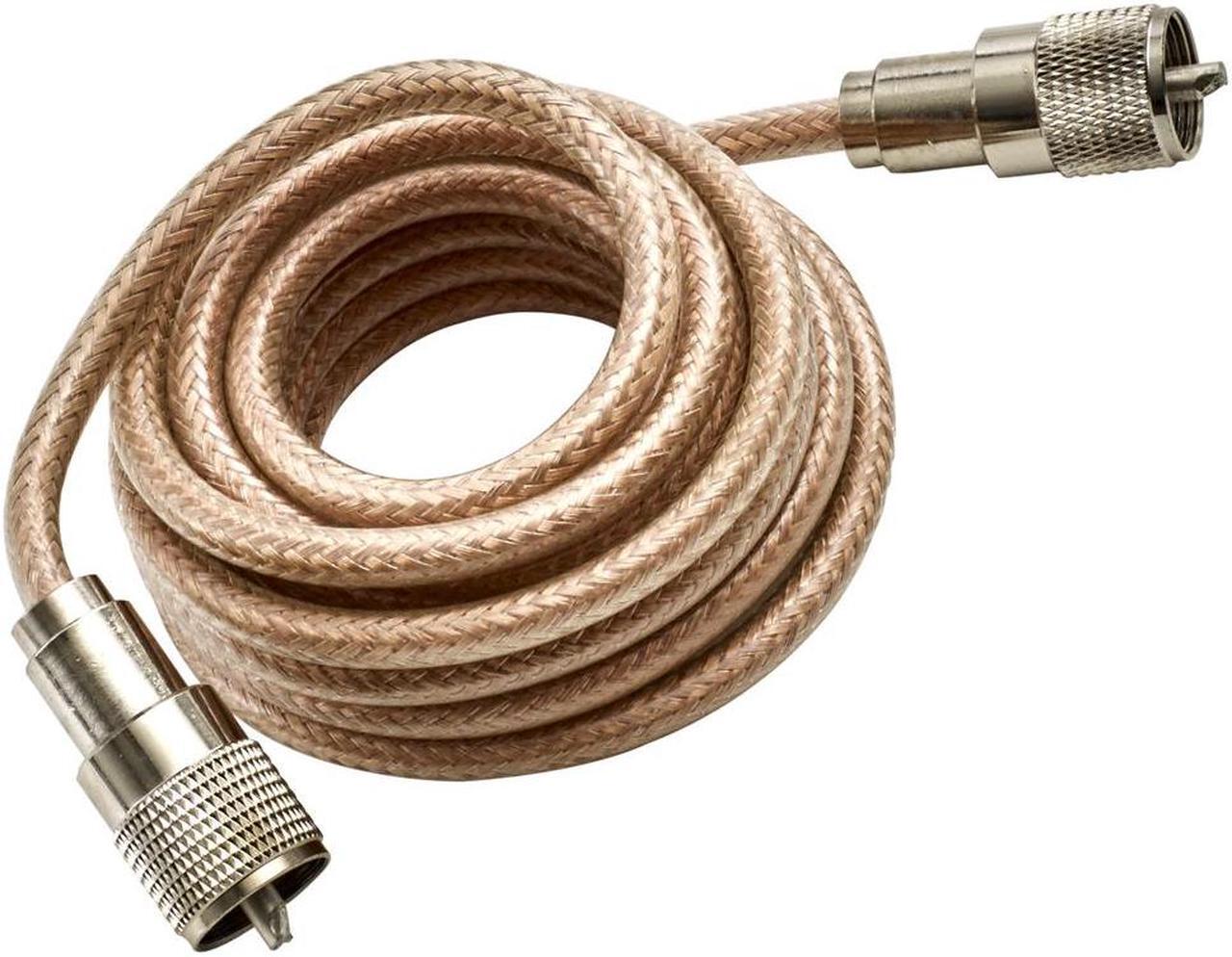 Alt view image 14 of 18 - ROADPRO R RP-8X9CL 9     CB ANTENNA MINI-8 COAX CABLE WITH PL-259 CONNECTORS  CLEAR