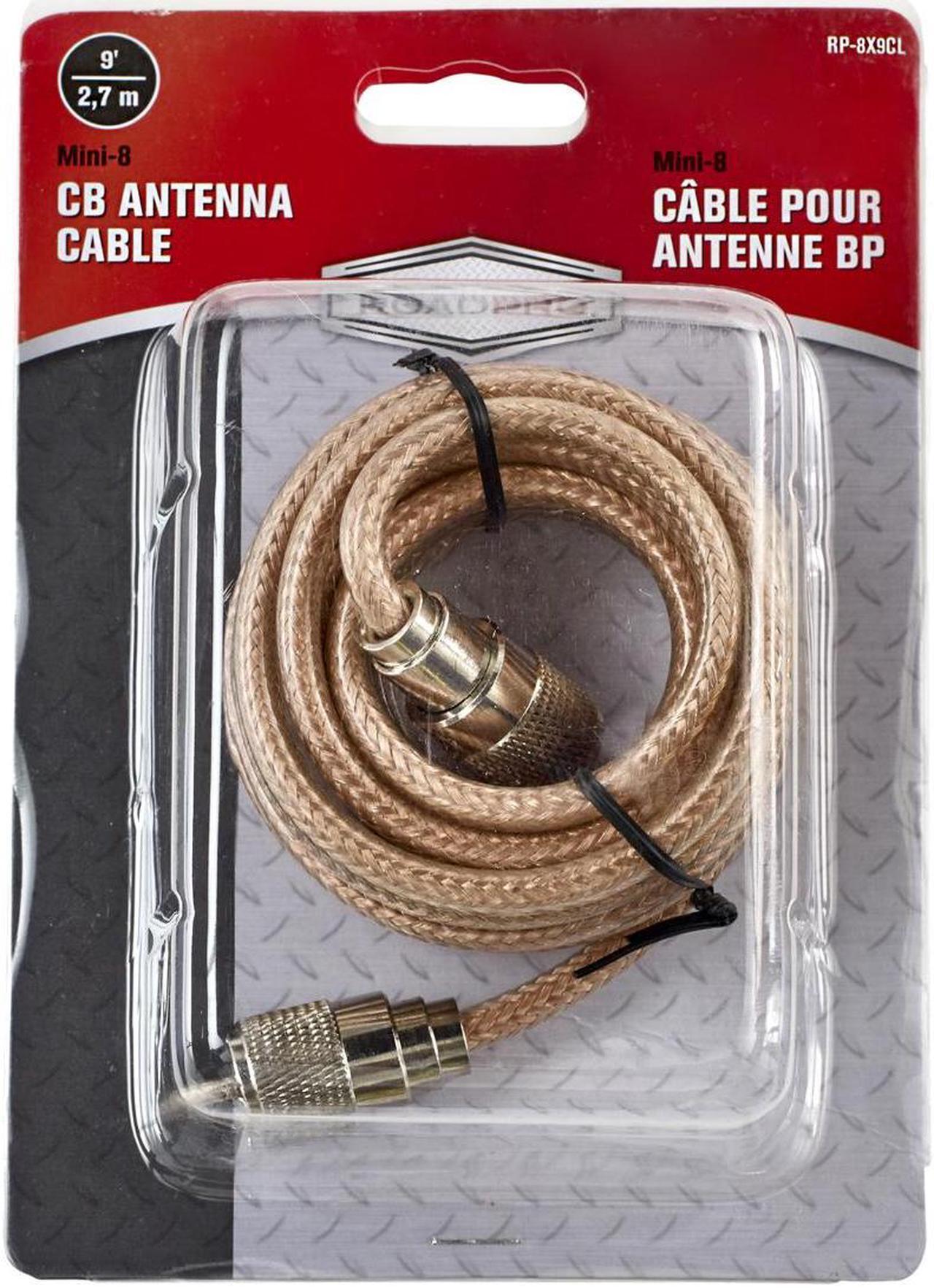 Alt view image 16 of 18 - ROADPRO R RP-8X9CL 9     CB ANTENNA MINI-8 COAX CABLE WITH PL-259 CONNECTORS  CLEAR