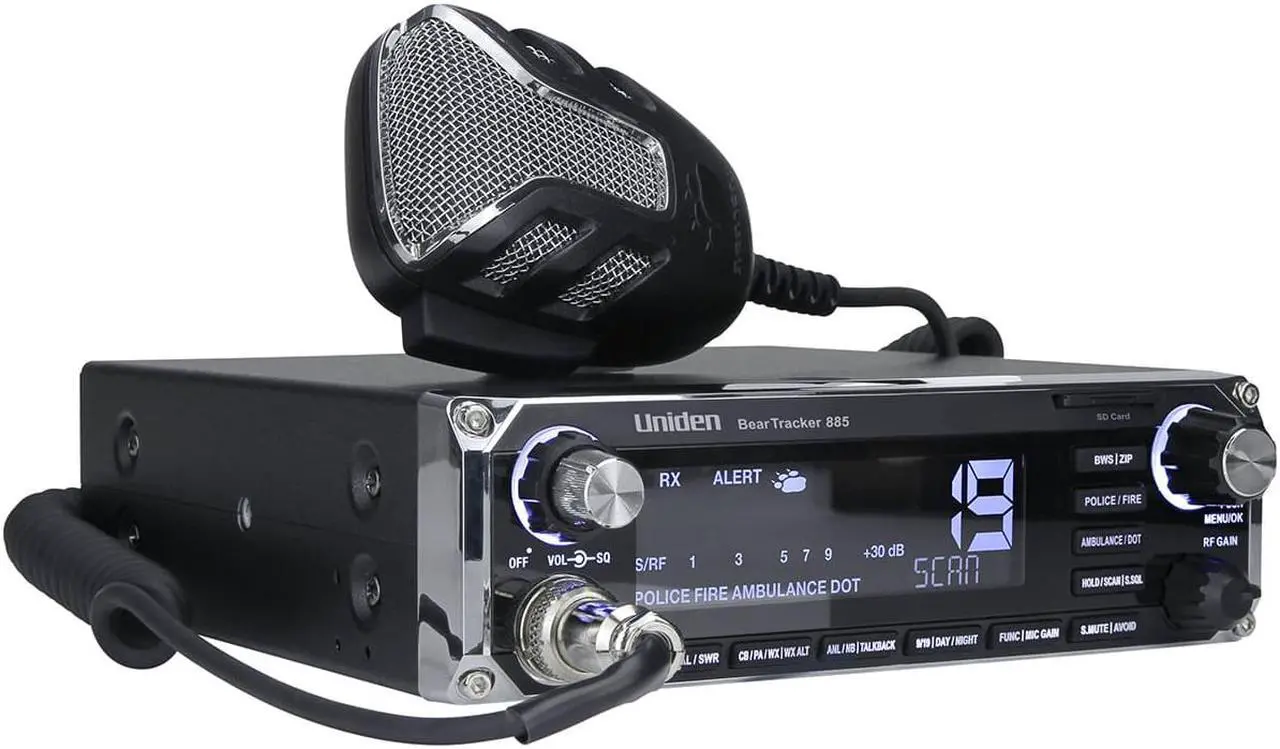 Alt view image 10 of 13 - Uniden Beartracker 885 BearTracker 885 Hybrid CB Radio/Digital Scanner