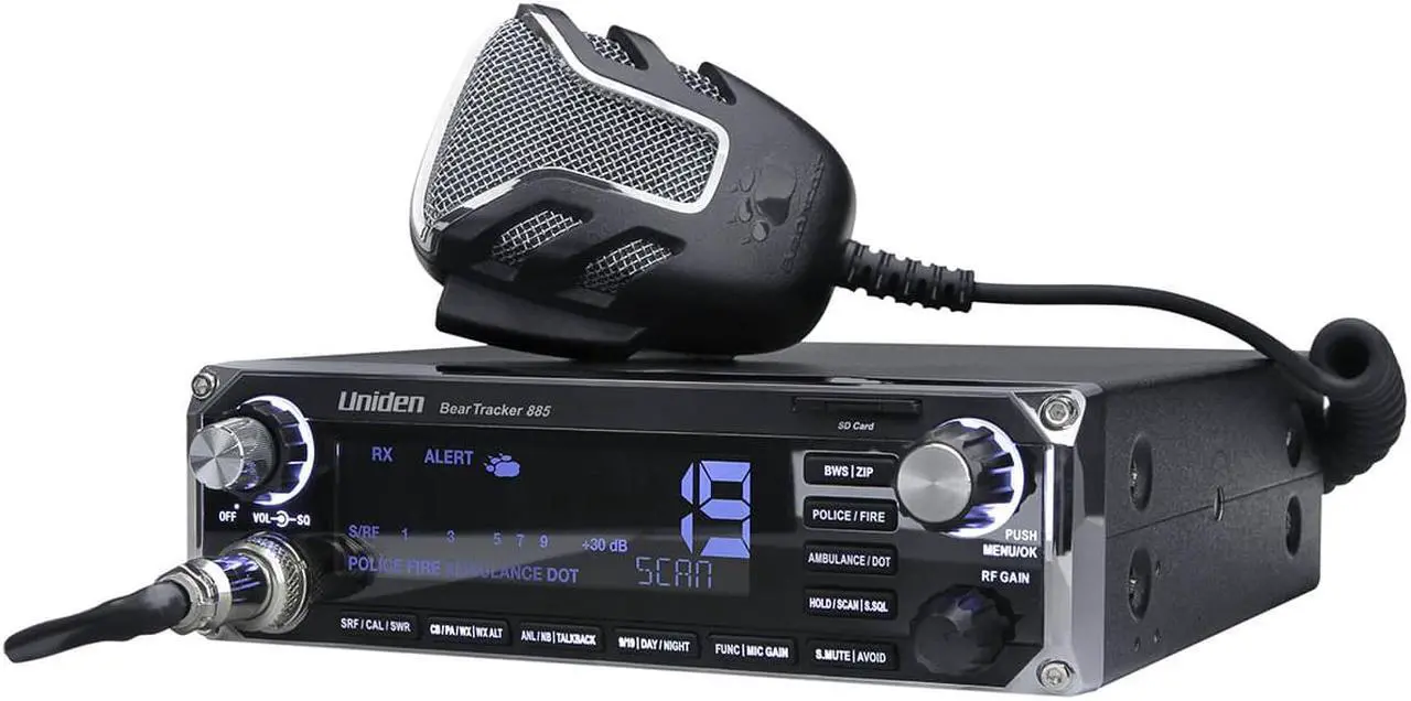 Alt view image 9 of 13 - Uniden Beartracker 885 BearTracker 885 Hybrid CB Radio/Digital Scanner