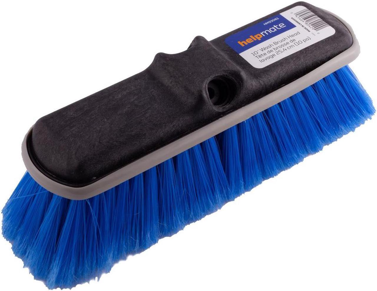 Alt view image 2 of 5 - Car Detailing Brush Head HM93061 - 10 Inch Universal Brush Head Soft Bristled Cleaning Scrub Brush Indoor Outdoor Use - Blue