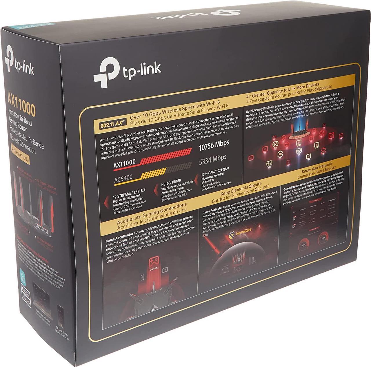 Alt view image 7 of 19 - tp-link archer ax11000 tri-band wi-fi 6 router