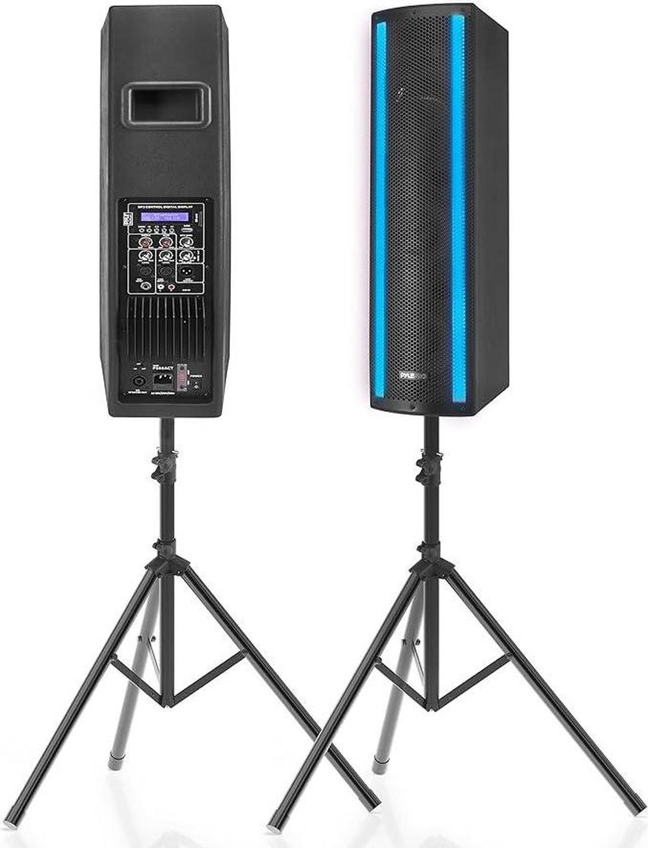 Main image of Pyle Portable Bluetooth Speaker System Microphone Party lights PS65ACT - Black