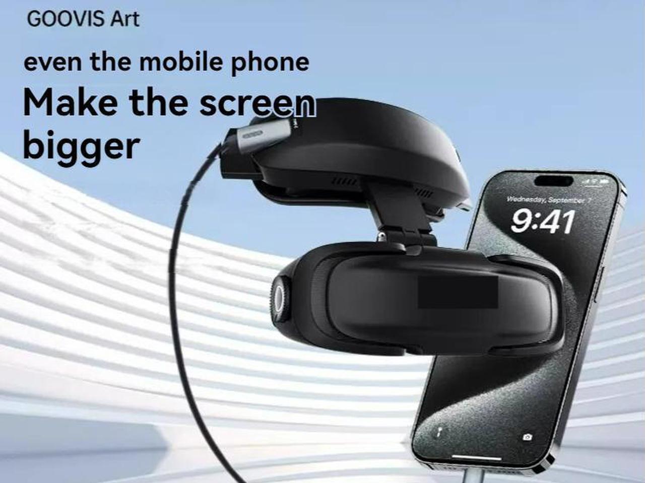 Alt view image 5 of 5 - GOOVIS Open HD 3D Head-Mounted Display AR Smart Glasses with Phone Computer Tablet Gaming Console Office Aerial Headset Non-VR Art