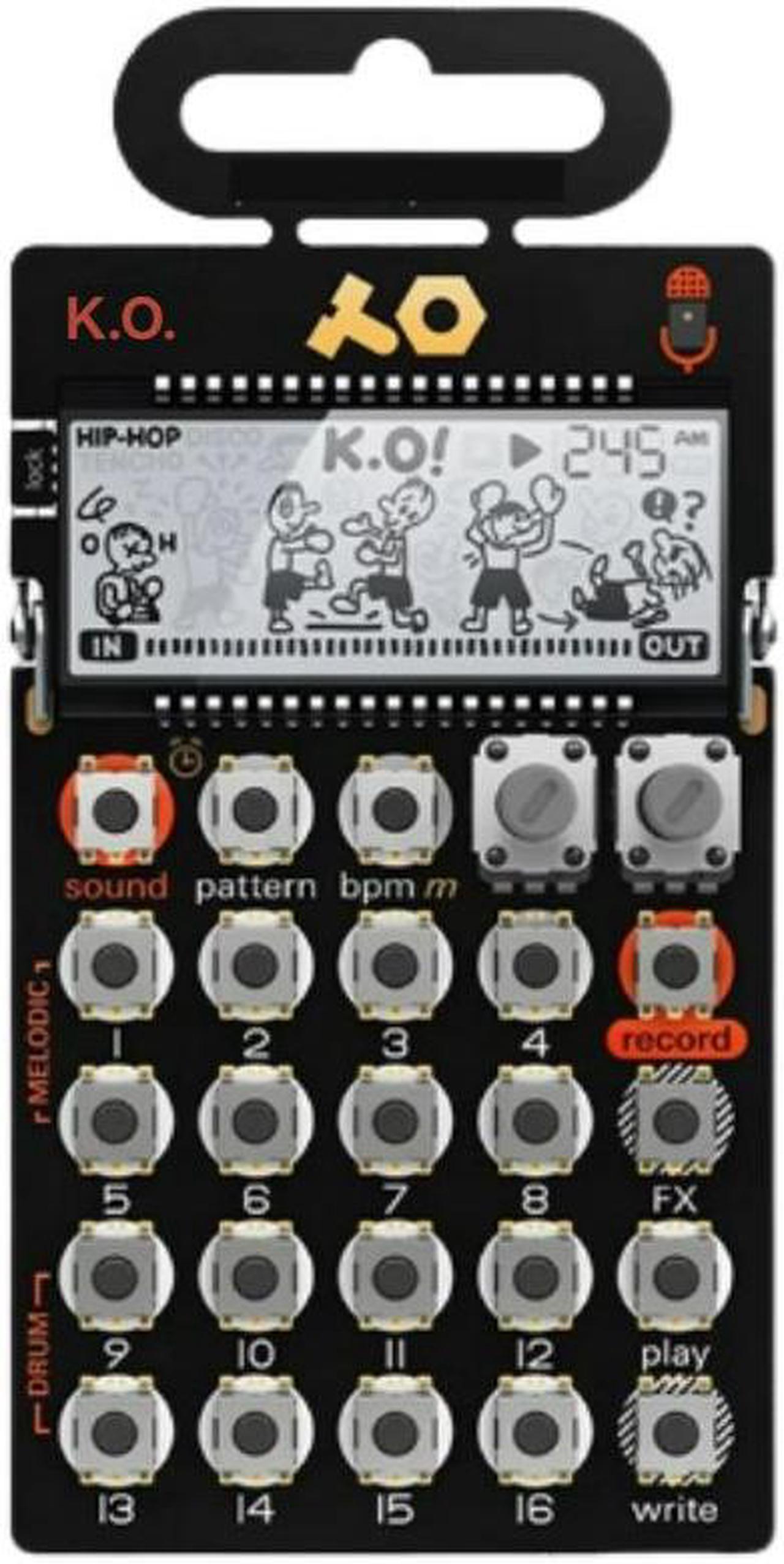 teenage engineering Pocket Synthesizer Micro Sampler and Drum Machine with built-in microphone, sequencer and effects Convenient Sampler Sequencer PO-33 K.O!