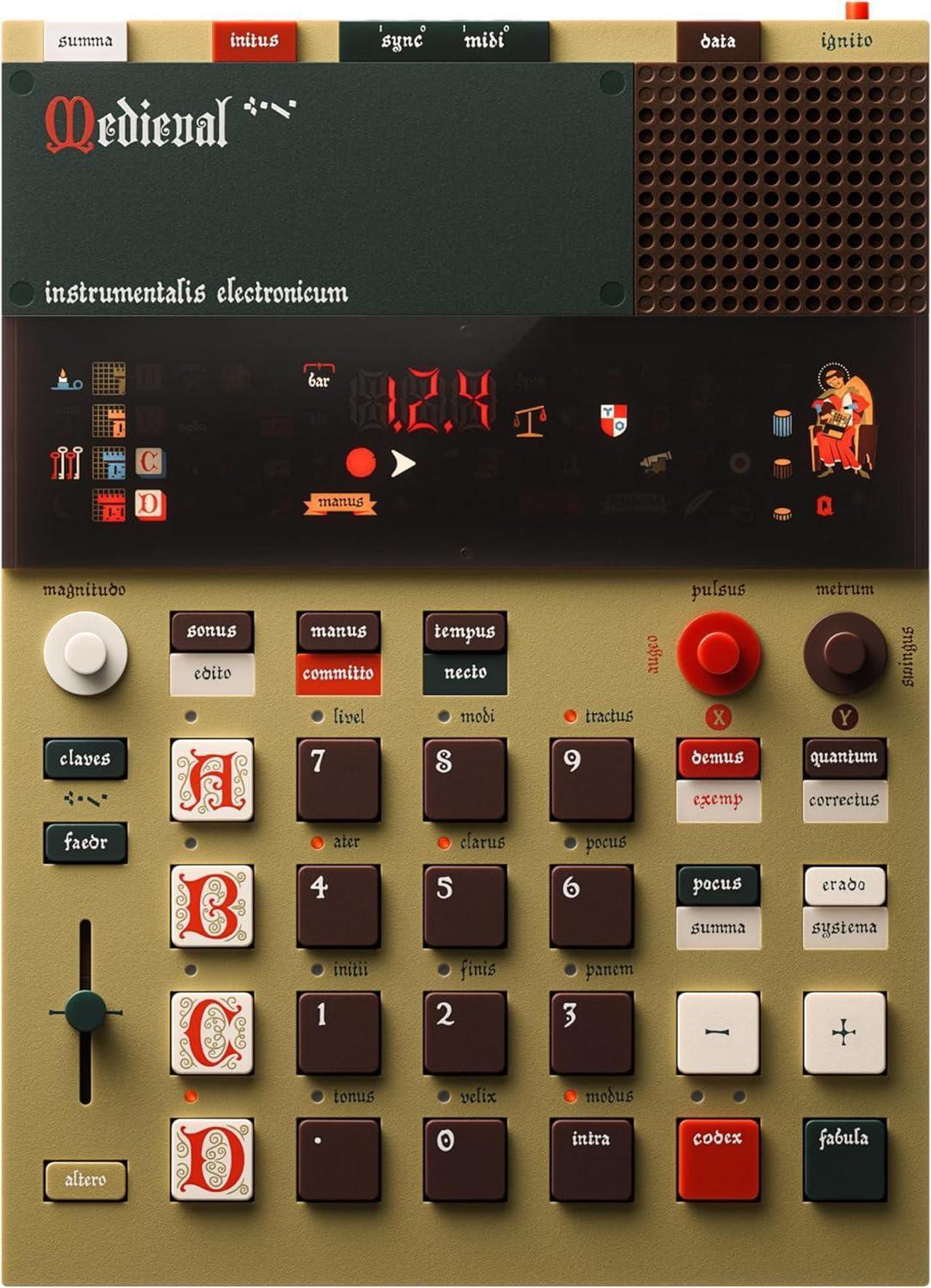 Teenage Engineering medieval sampler, drum machine, and sequencer, with built-in microphone and effects EP-1320