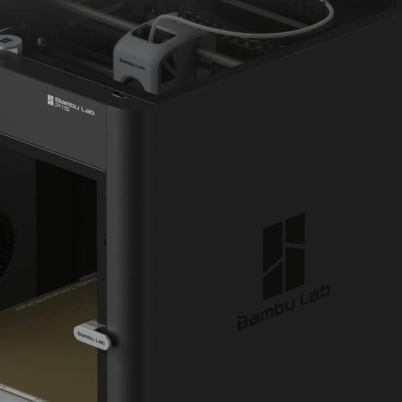 Alt view image 6 of 6 - Home Office Large Format P1 Series FDM High-Speed Fully Automated Large Format Upgrade Black Desktop 3D Printer P1S Combo