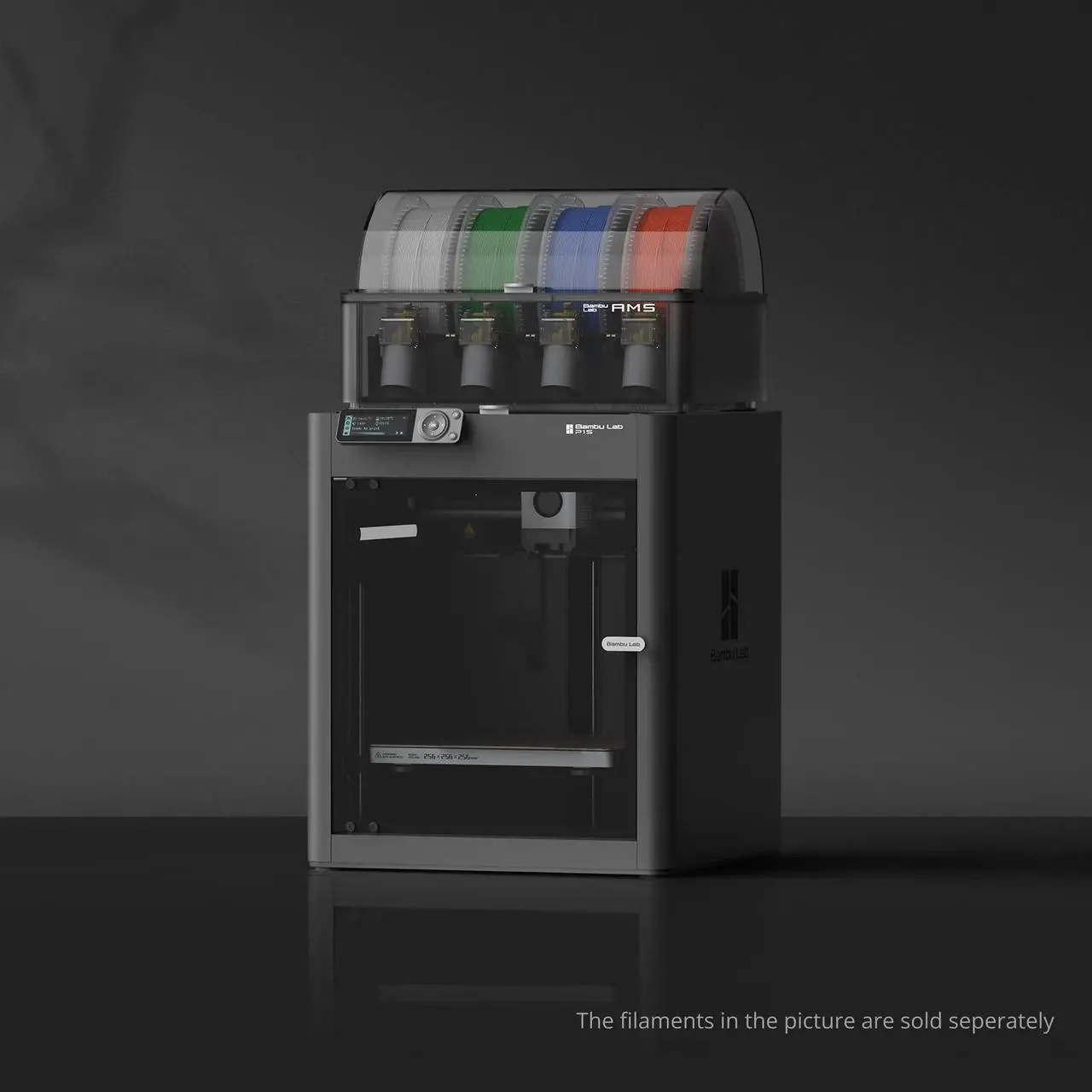 Alt view image 3 of 6 - Home Office Large Format P1 Series FDM High-Speed Fully Automated Large Format Upgrade Black Desktop 3D Printer P1S Combo