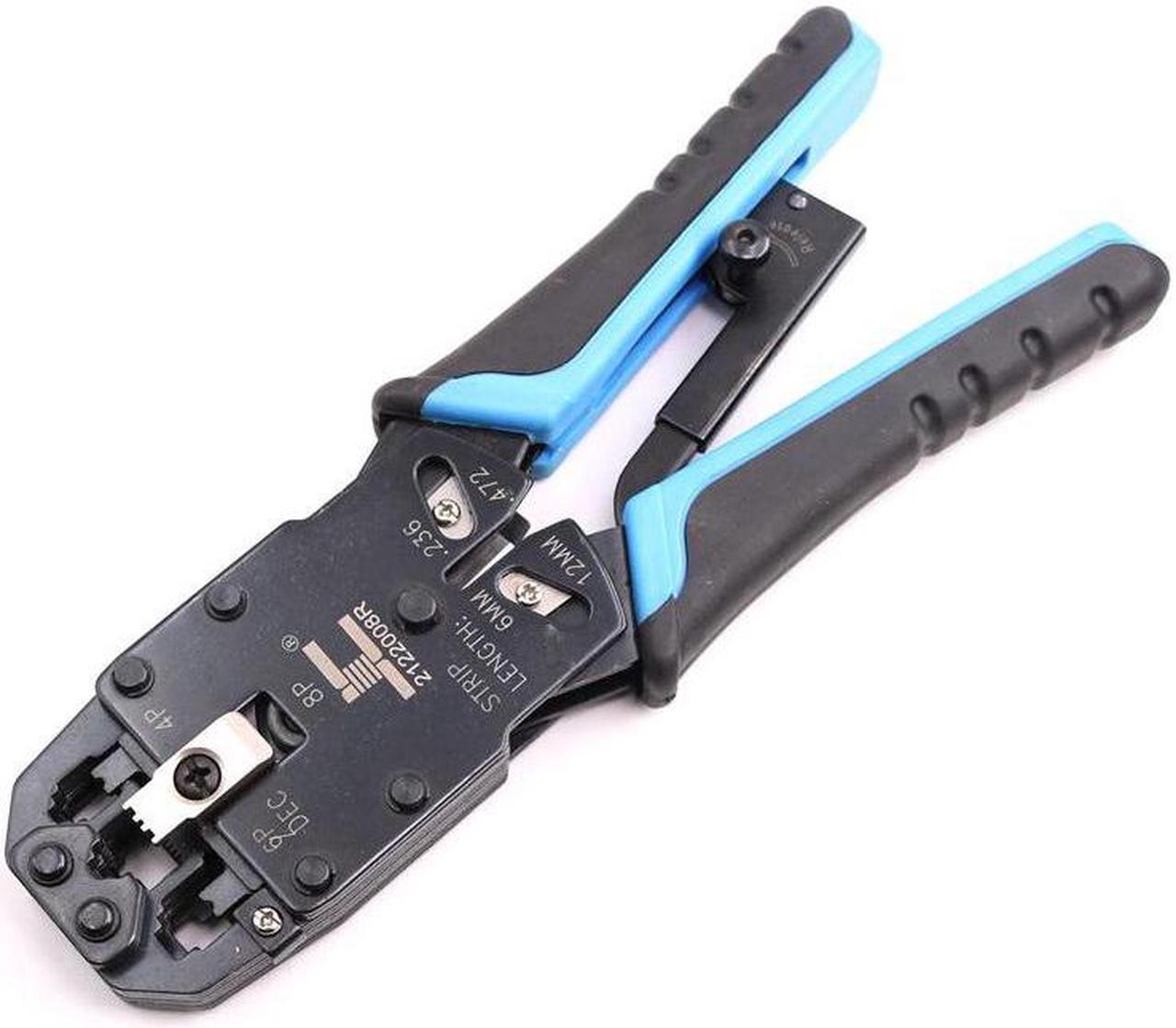 Main image of Offset Crimping pliers Connector 6P6C Cable  RJ11 RJ12 Left Buckle Crystal Head DIY Compatible with Vex Robotics