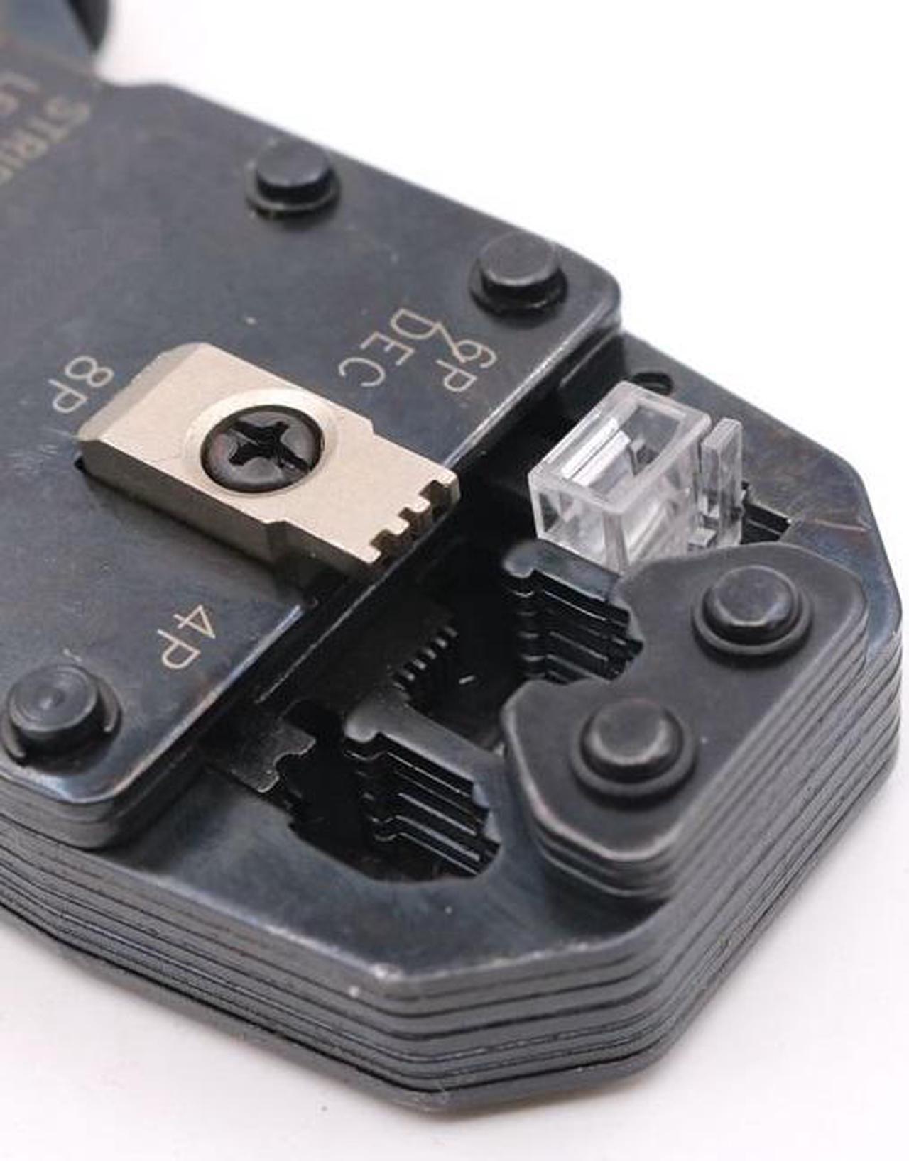 Alt view image 2 of 4 - Offset Crimping pliers Connector 6P6C Cable  RJ11 RJ12 Left Buckle Crystal Head DIY Compatible with Vex Robotics