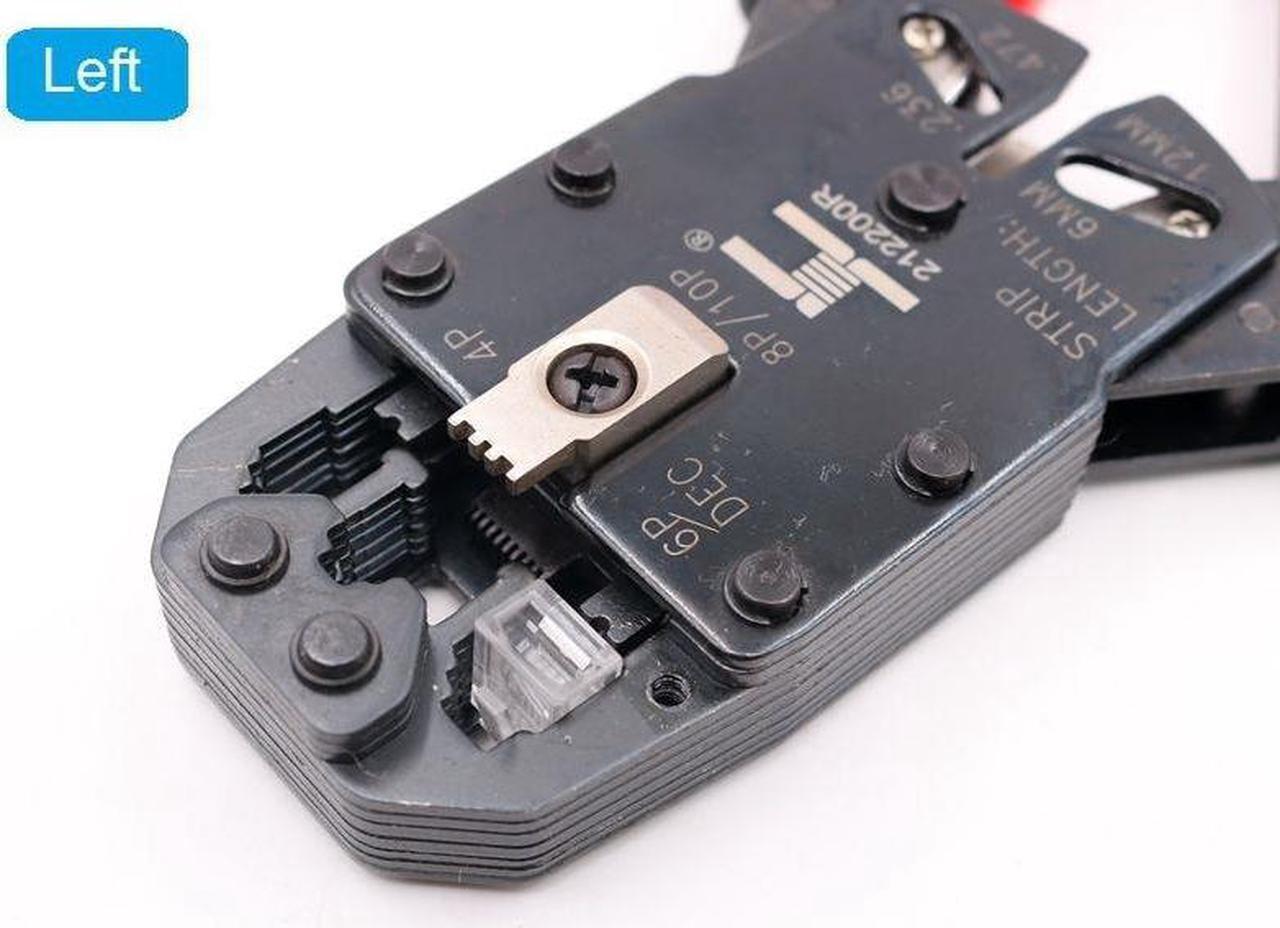 Alt view image 4 of 4 - Offset Crimping pliers Connector 6P6C Cable  RJ11 RJ12 Left Buckle Crystal Head DIY Compatible with Vex Robotics