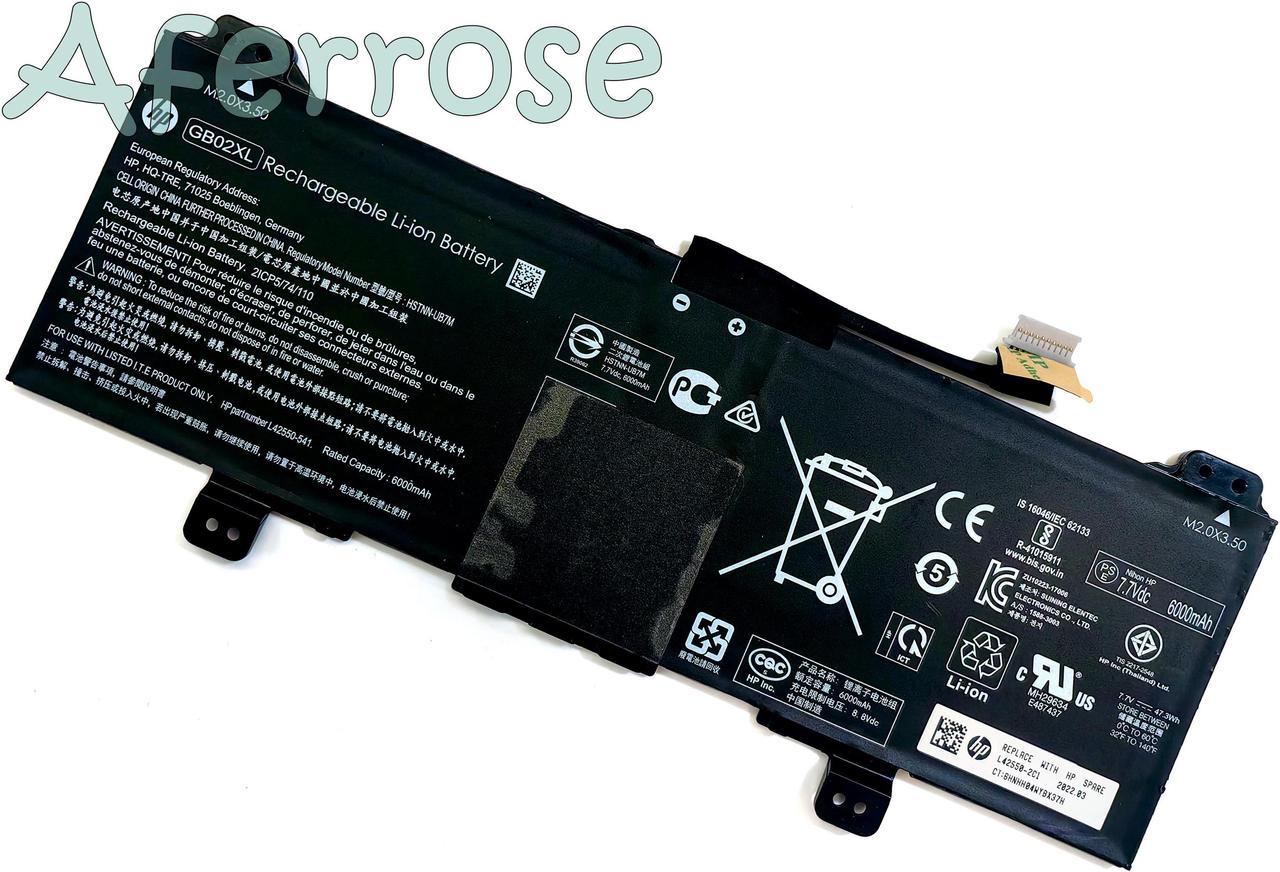 GB02XL New Genuine Battery for HPChromebook X360 11 G2 EE Series HSTNN-DB7X, HSTNN-IB8W, L42550-171, L42550-2C1, L42583-005