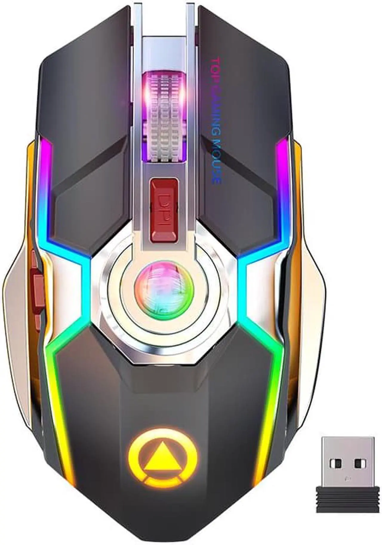 Alt view image 5 of 5 - A5 wireless mouse charging game RGB lighting mute computer accessories