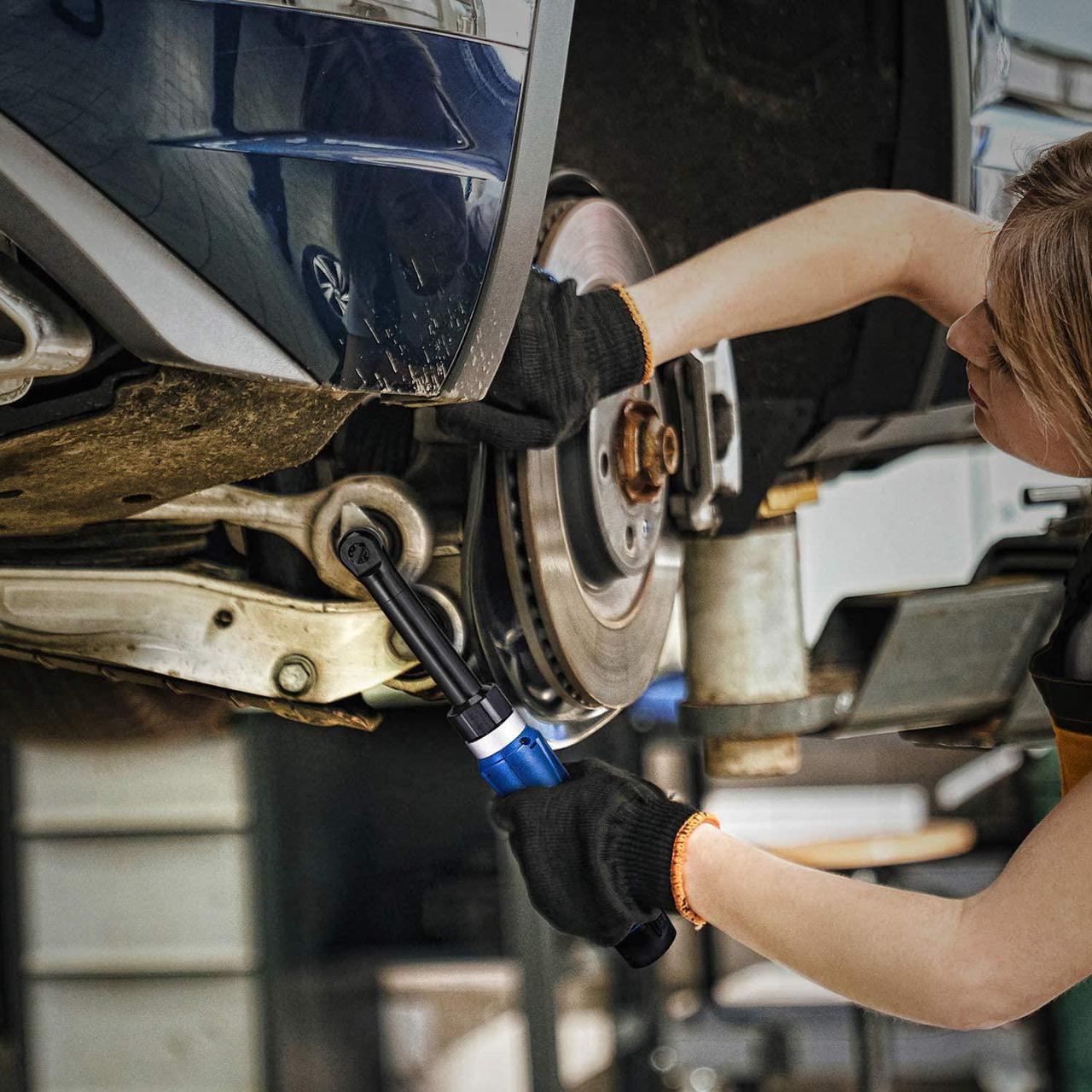 Alt view image 5 of 6 - ACDelco ARW1218-3P G12 Series 12V Li-ion Cordless 3/8 40 ft-lbs. Extended Ratchet Wrench Tool Kit