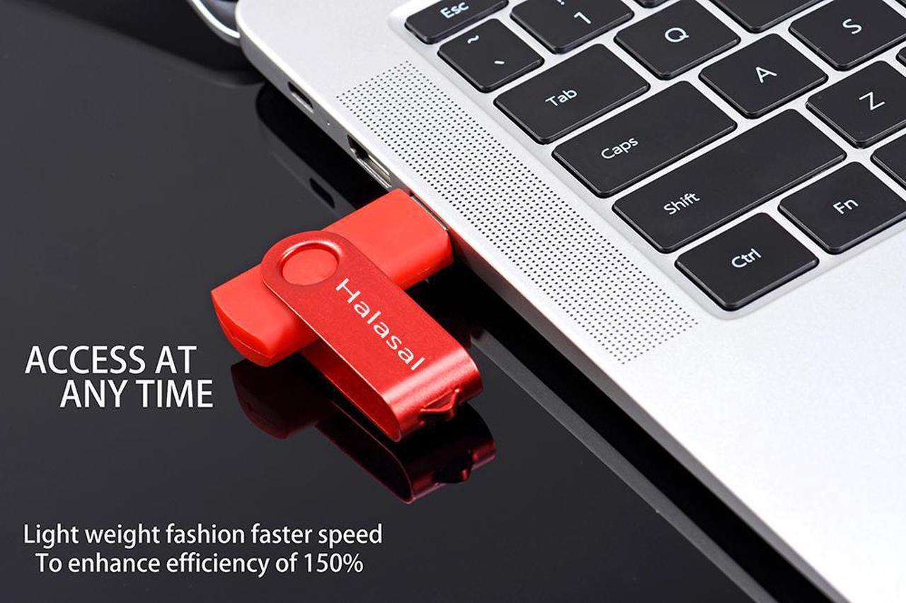 Alt view image 5 of 6 - 5 Pack64GB Flash Drive, USB 2.0 Swivel Thumb Drives Bulk Memory Stick Jump Drive Pen Drive Zip Drive for Data Storage,Black/Blue/Orange/Green/Red (64G, 5Pcs Mixed Color)