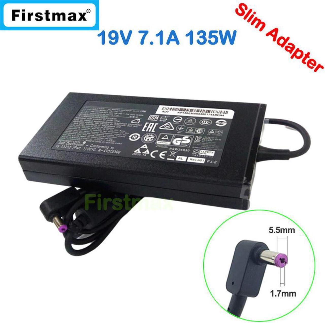 Laptop Charger 19V 7.1A 135W for Predator Triton 300 PT315-51 Aspire V5-591 V5-591G AC Adapter Power Supply