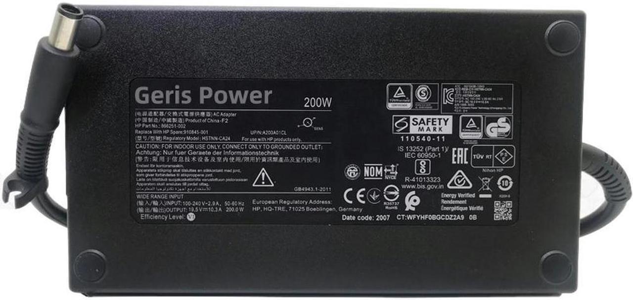 19.5V 10.3A 200W 7.4X5.0 Big Pin Laptop Charger for 8560w 8570w 8740w 8760w 8770w ZBOOK 15 G2 17 G2 TPN-CA03 Ac Power Supply