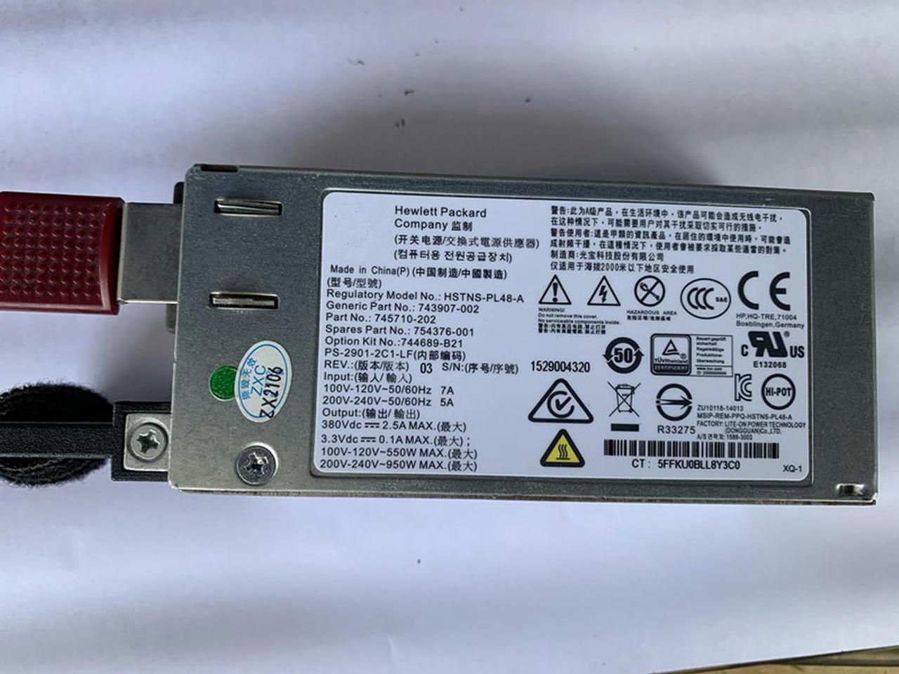 DL160G9 775592-001 DL160G9 775592-001 830219-001 775595-B21 power supply830219-001 775595-B21 power supply