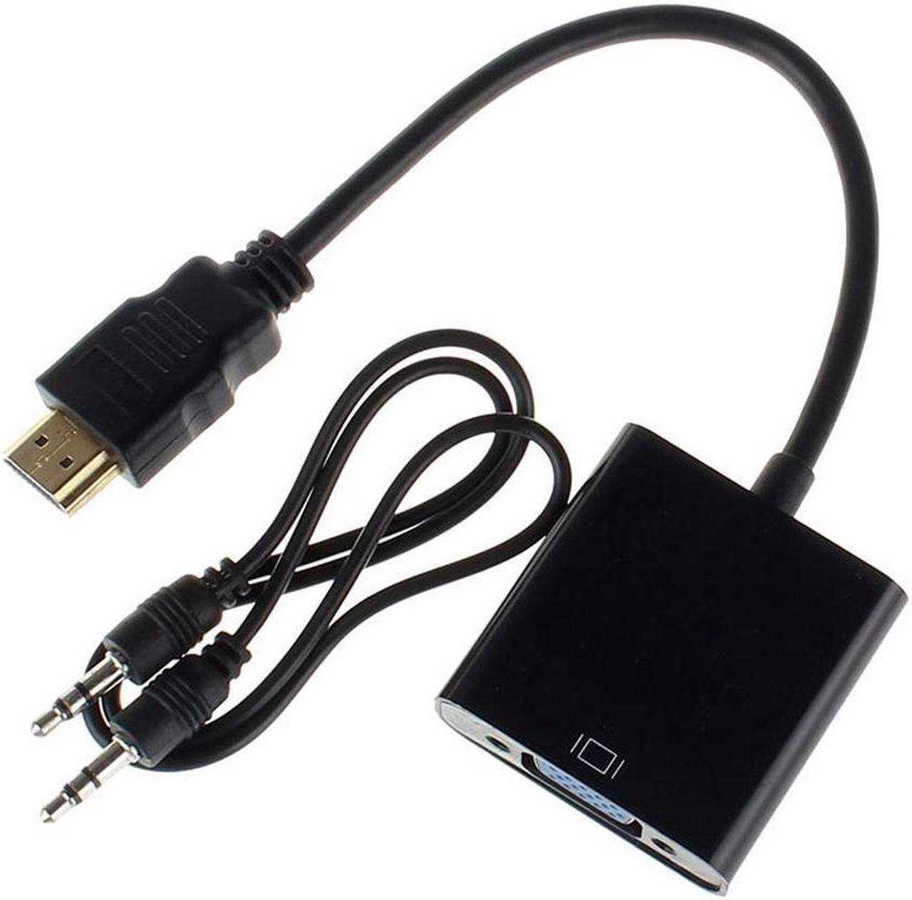 Male to Female HDMI to VGA Converter Adapter with Audio Cable for Xbox 360 for PS3 Laptop Desktop Support 1080P HDTV Displayer