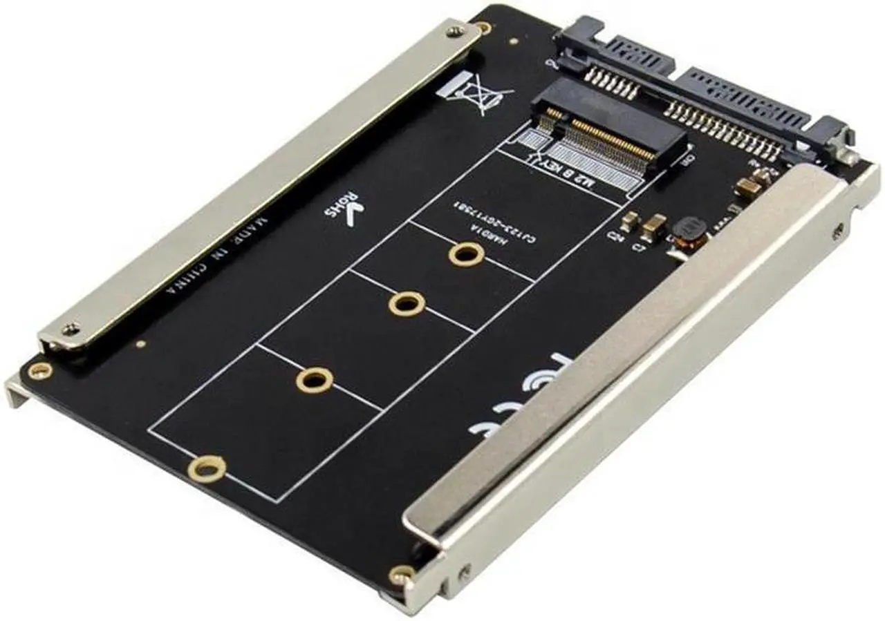 Main image of B+M Key M.2 NGFF SSD To 2.5 SATA 6Gb/s Adapter Card With Enclosure Socket M2 NGFF Adapter bkey to sata case