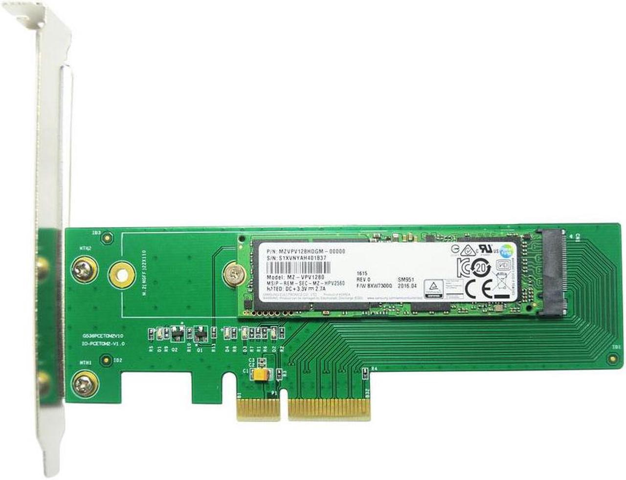 IOCREST M.2 ngff M key NVMe to PCI-e 3.0 x4 adapter pci express adapter for 22110 2280 2260 2242 2230 ssd dual voltage power