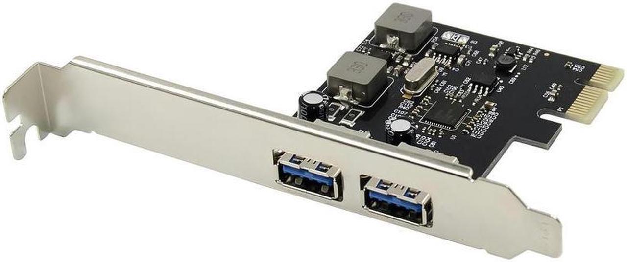 2 Port USB 3.0 PCI-E Expansion Card External PCIe Card USB3.0 With 2 Power Modules Desktop PC