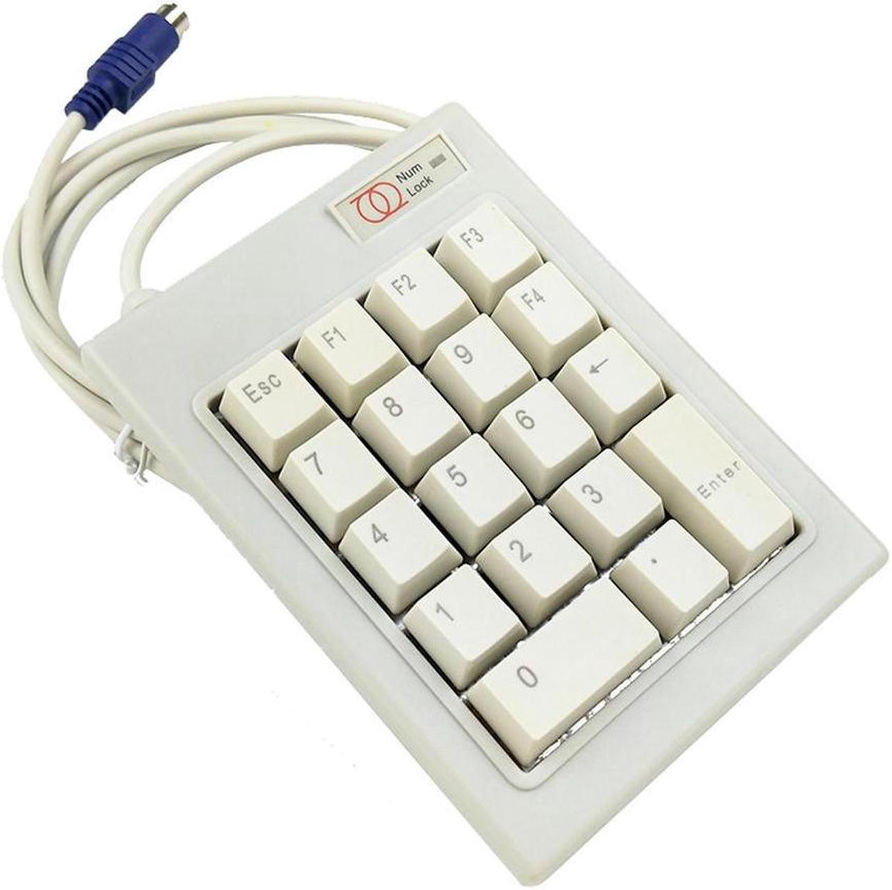 18 Keys PS/2 ESC Key Wired Mechanical Password Finance Number Numberic Keypad Keyboard F1 F2 F3 F4 DELETE KEY