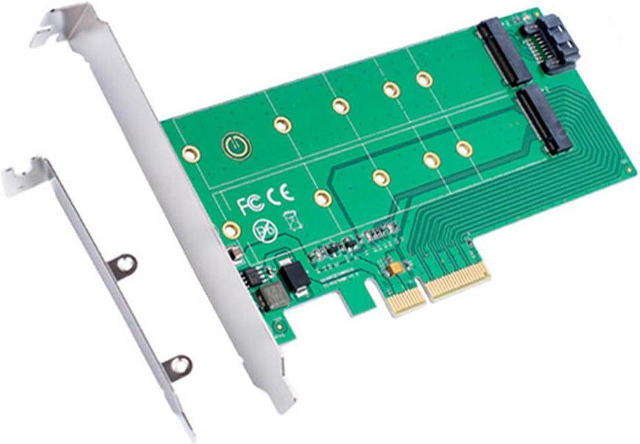 PCIe x 4 to NGFF(PCIe) SSD+SATA to NGFF(SATA)adapter card