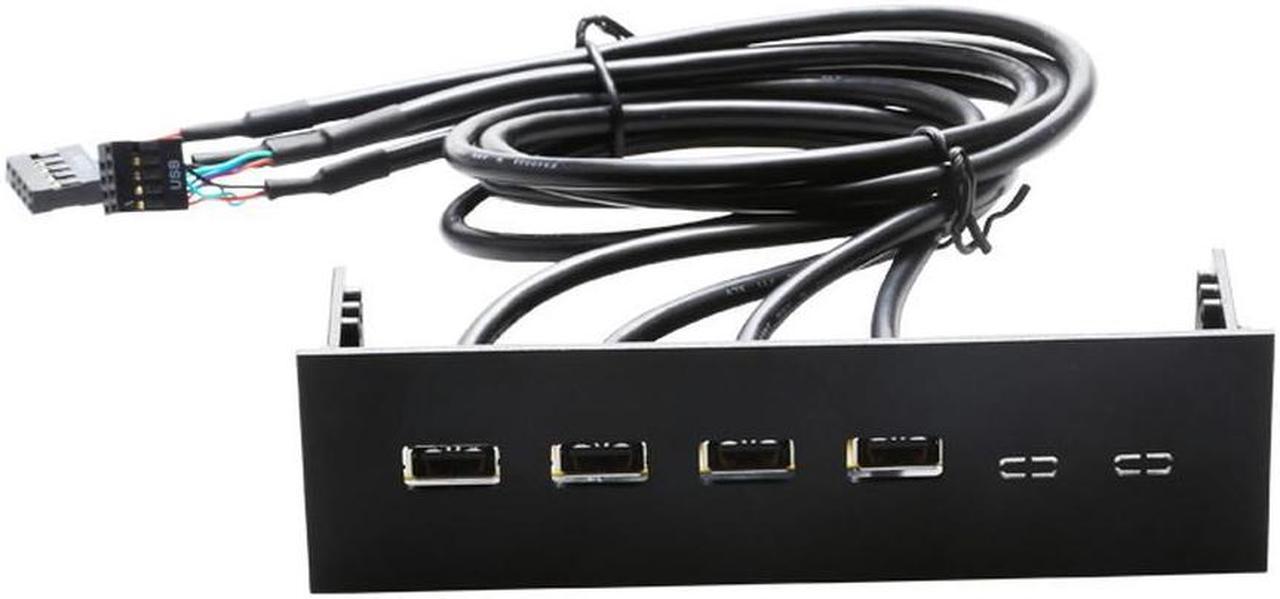 PC computer front panel with 4 ports USB2.0 ports 60cm USB cable 5.25 front bay