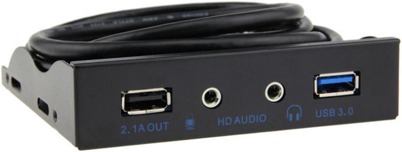 USB3.0 port 13.5 inches of metal front panel USB Hub with a USB2.1A charging port / 1 HD audio interface / 1 microphone port