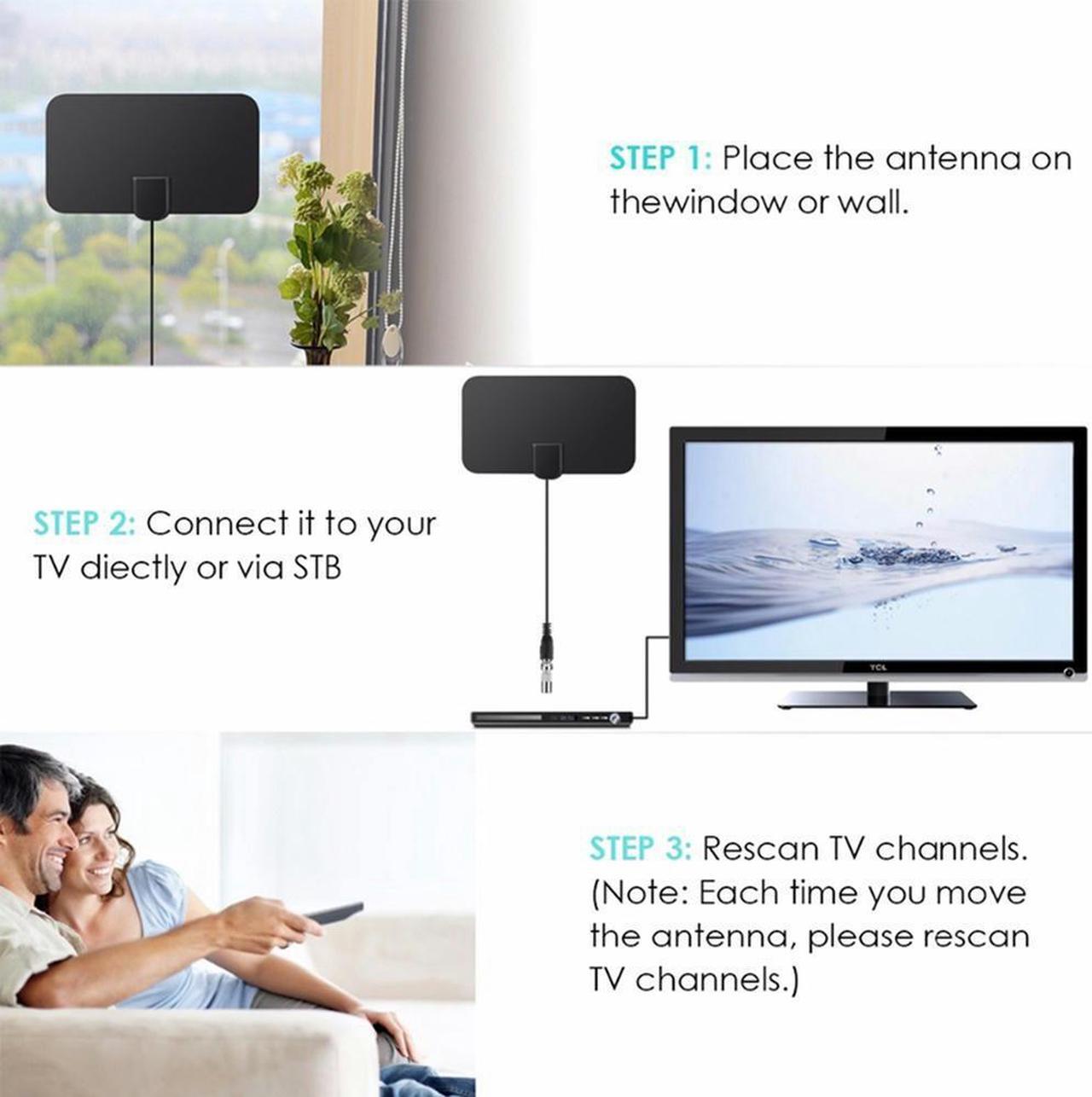 Main image of DVB-T2 TV Antenna Mini Indoor HD Digital Antenna For European And American HDTV Antenna 174-240Mhz 470-862Mhz 3 Meter