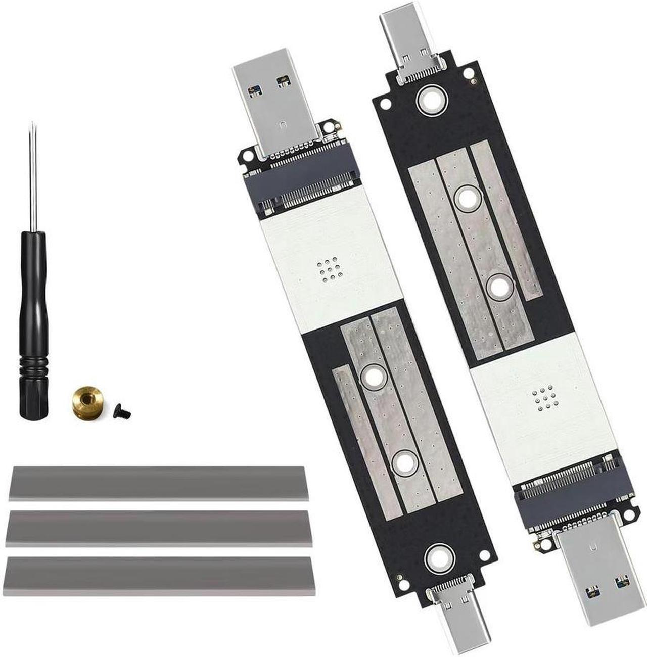 USB3.2 10G TYPE-C + TYPE A  2 IN 1 M.2 to nvme HDD Adapter Enclosure usb3.1