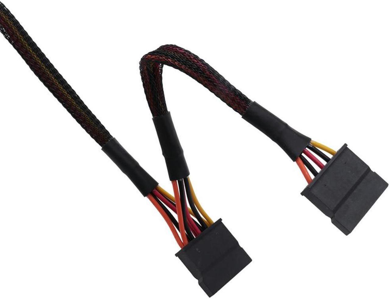 Mini 6Pin to 15Pin X2 SATA Power Cable Cord for Vostro 3650 3653 3655 Desktop Computer HDD SSD Expansion Cable