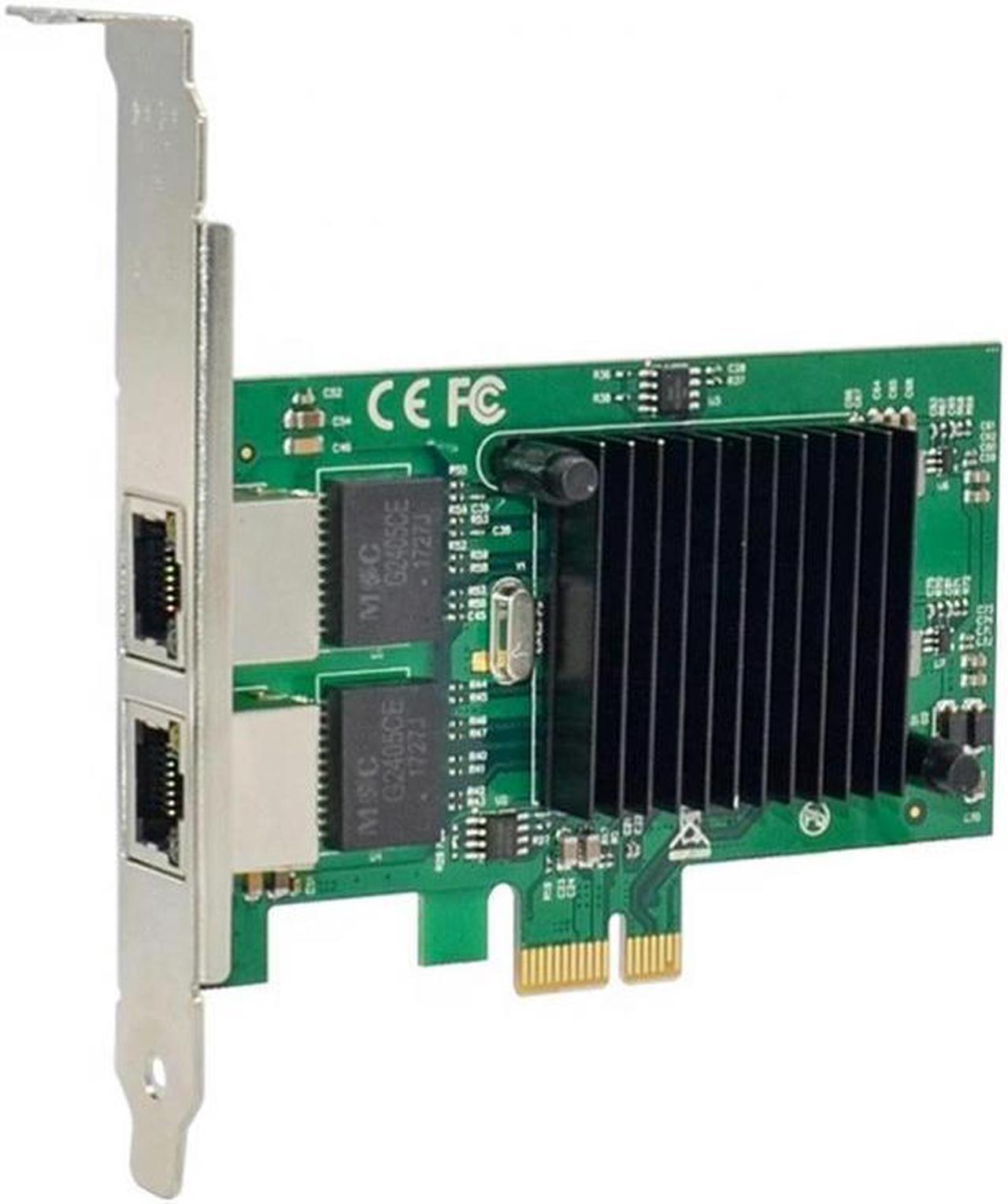 PCI-E X1 To Gigabit Ethernet electrical port network card 1000M PCIe dual electrical port RJ45 82575EB chipset 2 port lan card