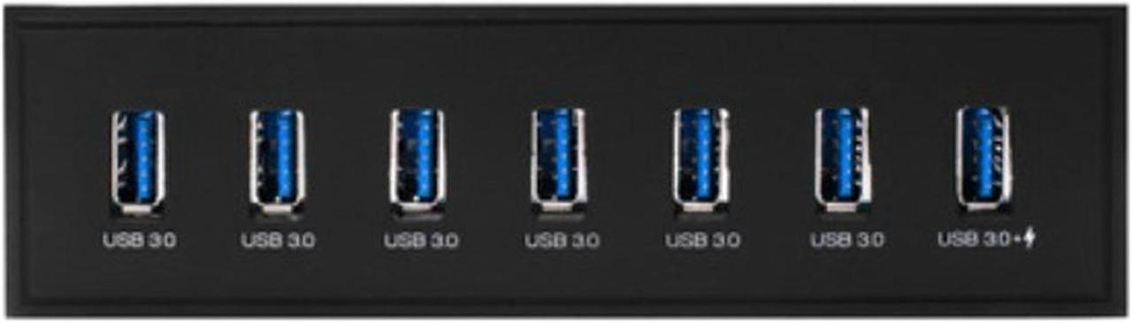 5.25 PC Optical drive front panel 19Pin 7 ports USB3.0+2.1A fast Phone charging USB 3.0 HUB Multi USB Splitter