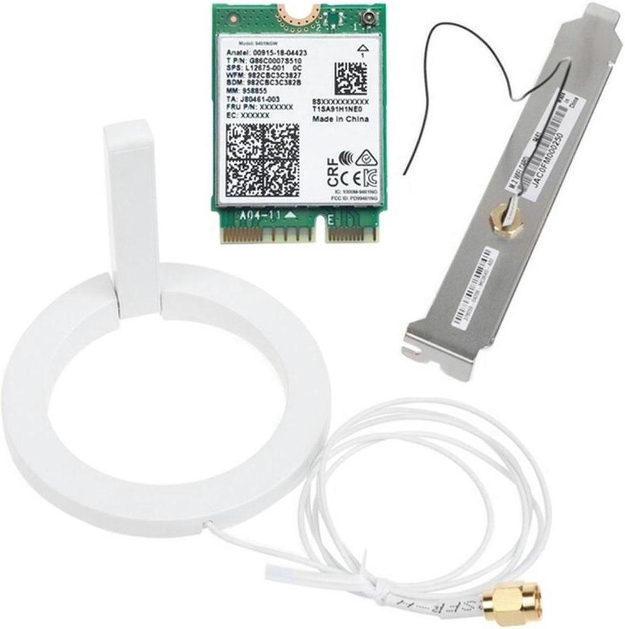 For  9461NGW Card+Baffle+Antenna Kit AC 9461 2.4G/5G 802.11AC M2 Key E CNVI Bluetooth 5.0 Wireless Adapter